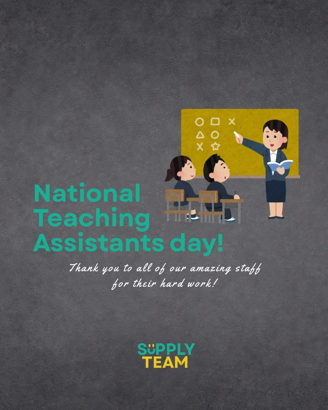 It's National Teaching Assistants Day!

We'd like to take this opportunity to thank all of our amazing staff for the hard work they do, we look forward to working with you again this academic year!