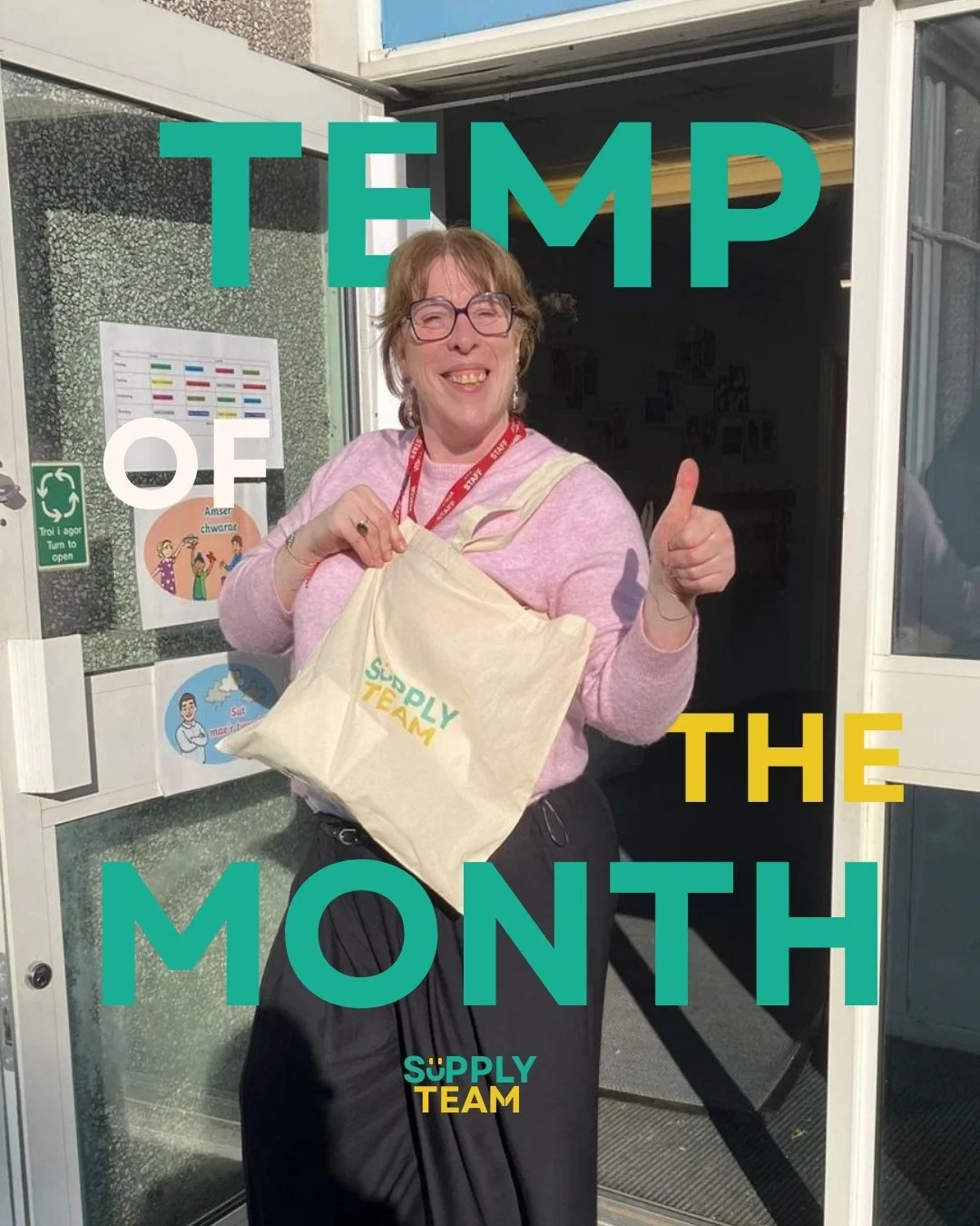 Our Swansea Temp of the Month for September was the fabulous Veronica Renato!
She has been working incredibly well at Hendrefoilan Primary School! We hope she enjoyed her Supply Team tote bag full of goodies π€©