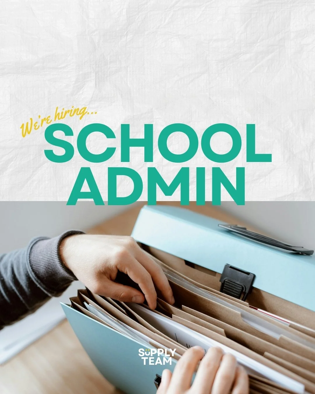 WE'RE HIRING!👋

We're currently looking for School Administrators/Receptionists to join our agency!

Do you have experience and think that this is something you would like to do?

If you're interested then get in touch today and one of our team can 