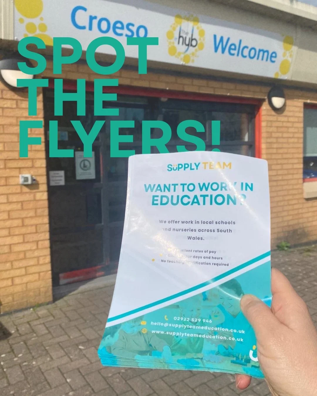 Have you spotted our flyers in your local area?🤩

We're always on the look out for new faces to join our agency and become part of our team!

If you're interested in working in schools across Cardiff, Swansea or Newport then feel free to get in touc