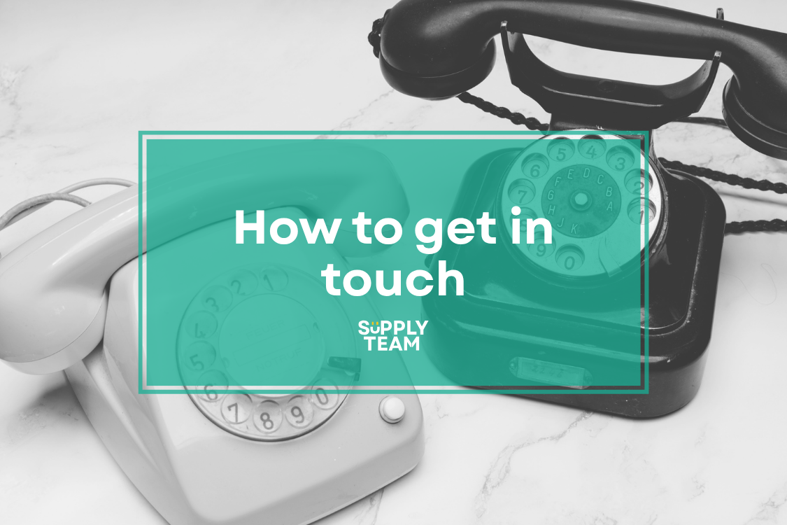 How to get in touch with us!