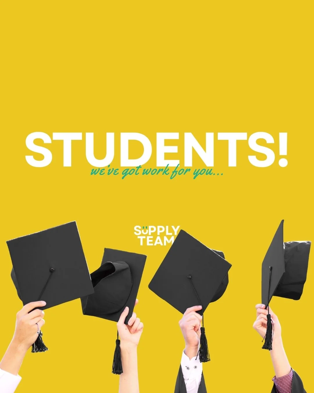 STUDENTS!👩&zwj;🎓

Are you looking for part-time work around your studies? Or are you graduating and need full-time work in September?

We have roles available for you!

Feel free to get in touch to find out more about how you can become part of the