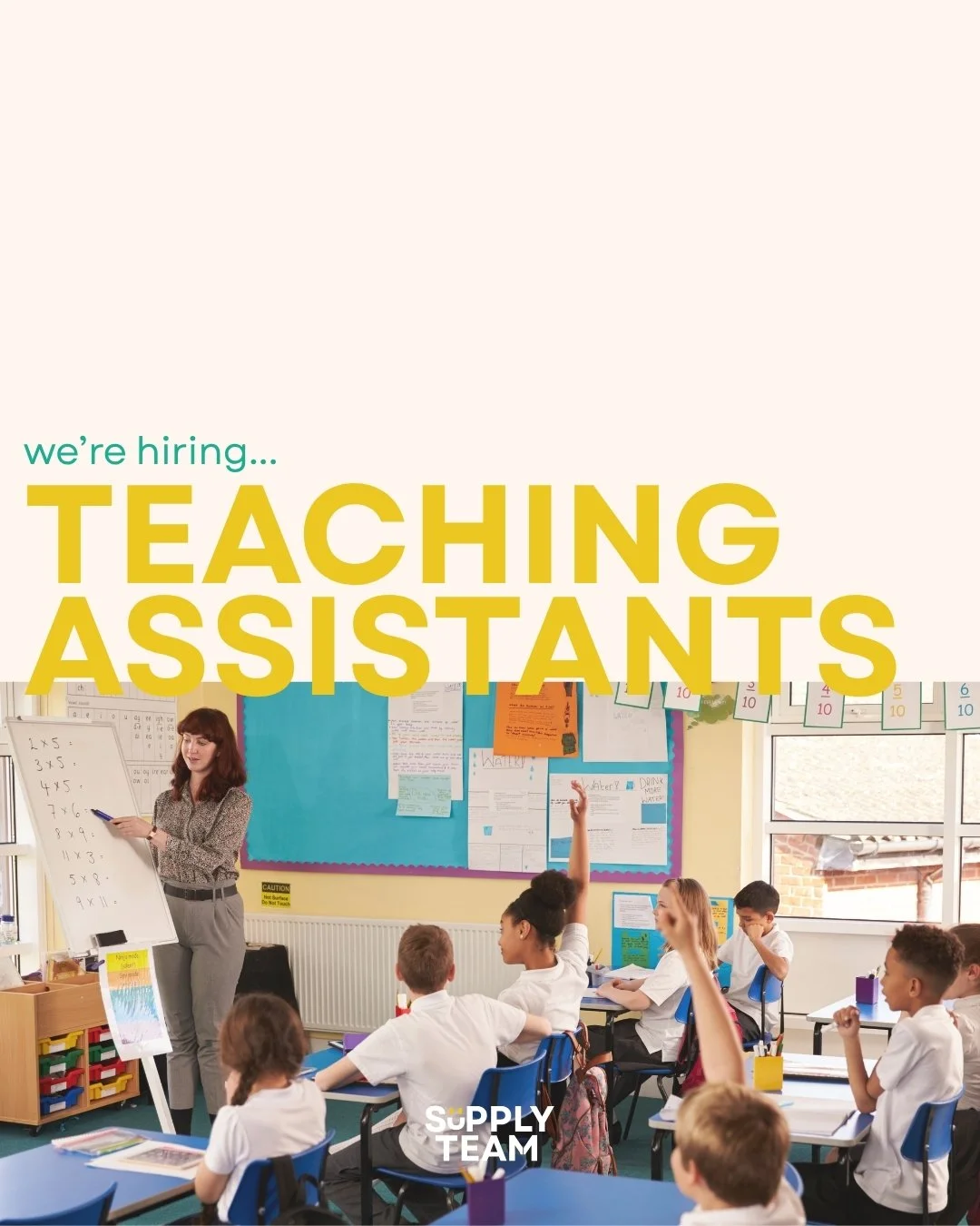 📢 WE'RE HIRING! 📢 

We're on the hunt for new candidates to join our team!
We're looking for Teaching Assistants to work in schools across South Wales.
The roles are all flexible temporary work to suit your schedule, with scope for permanent positi