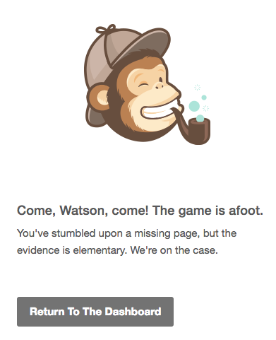 MailChimp’s error 404