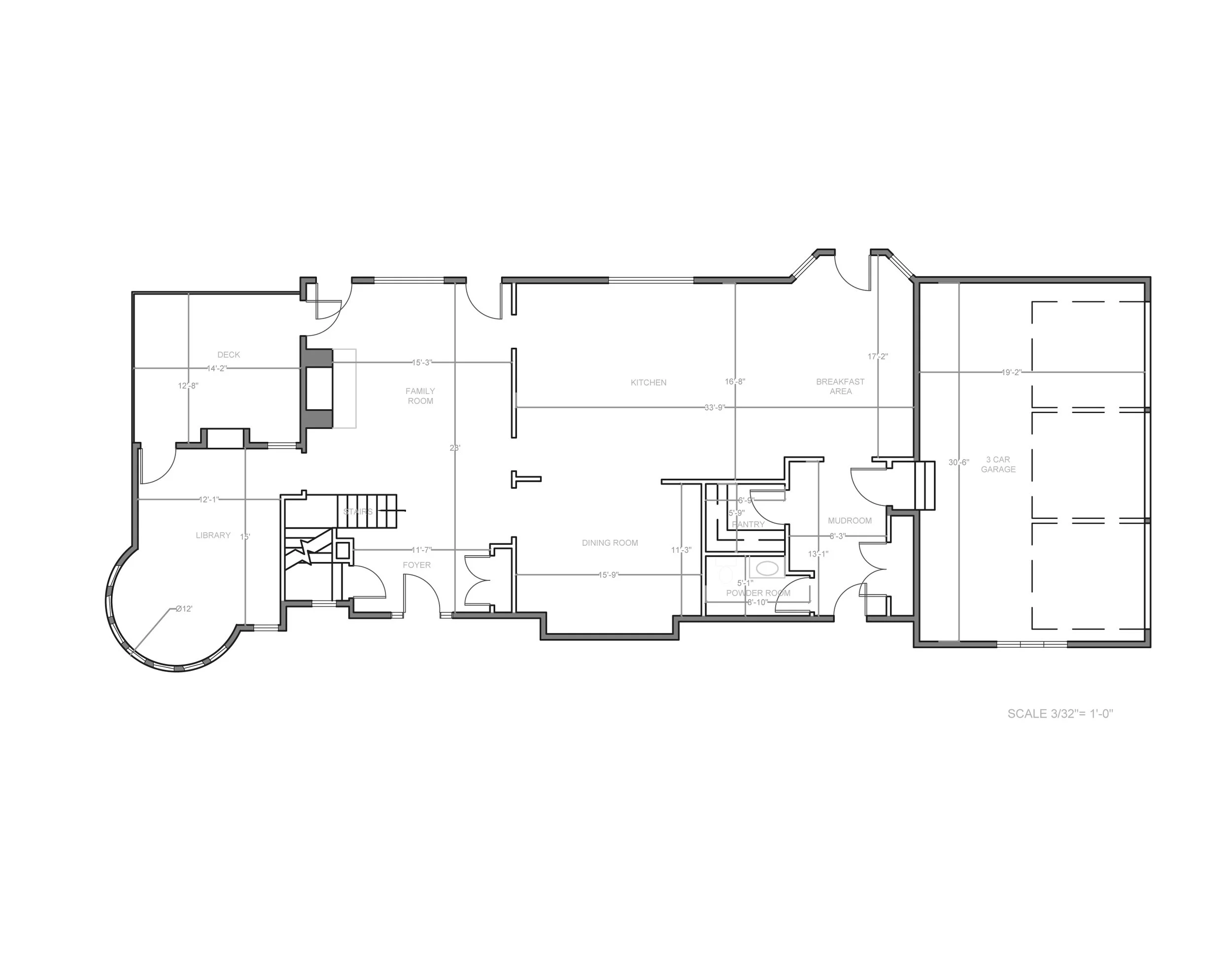 luxury home - 1st level floor plan