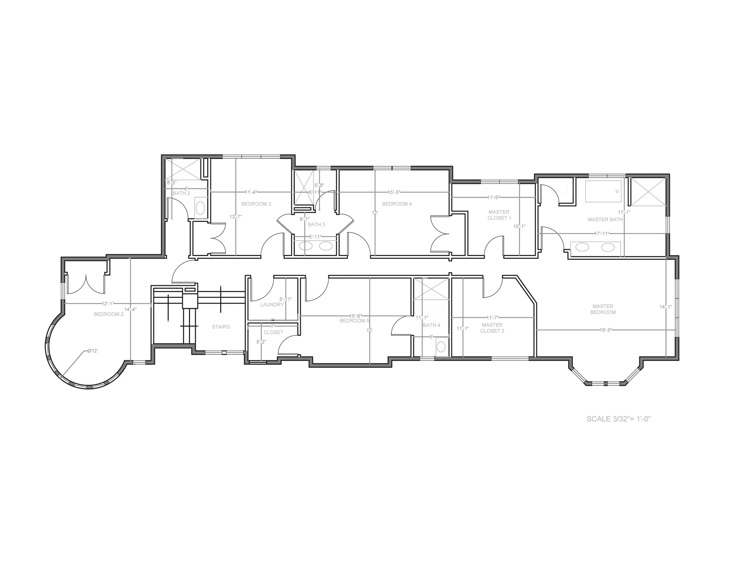 Luxury Home - 2nd level floor plan