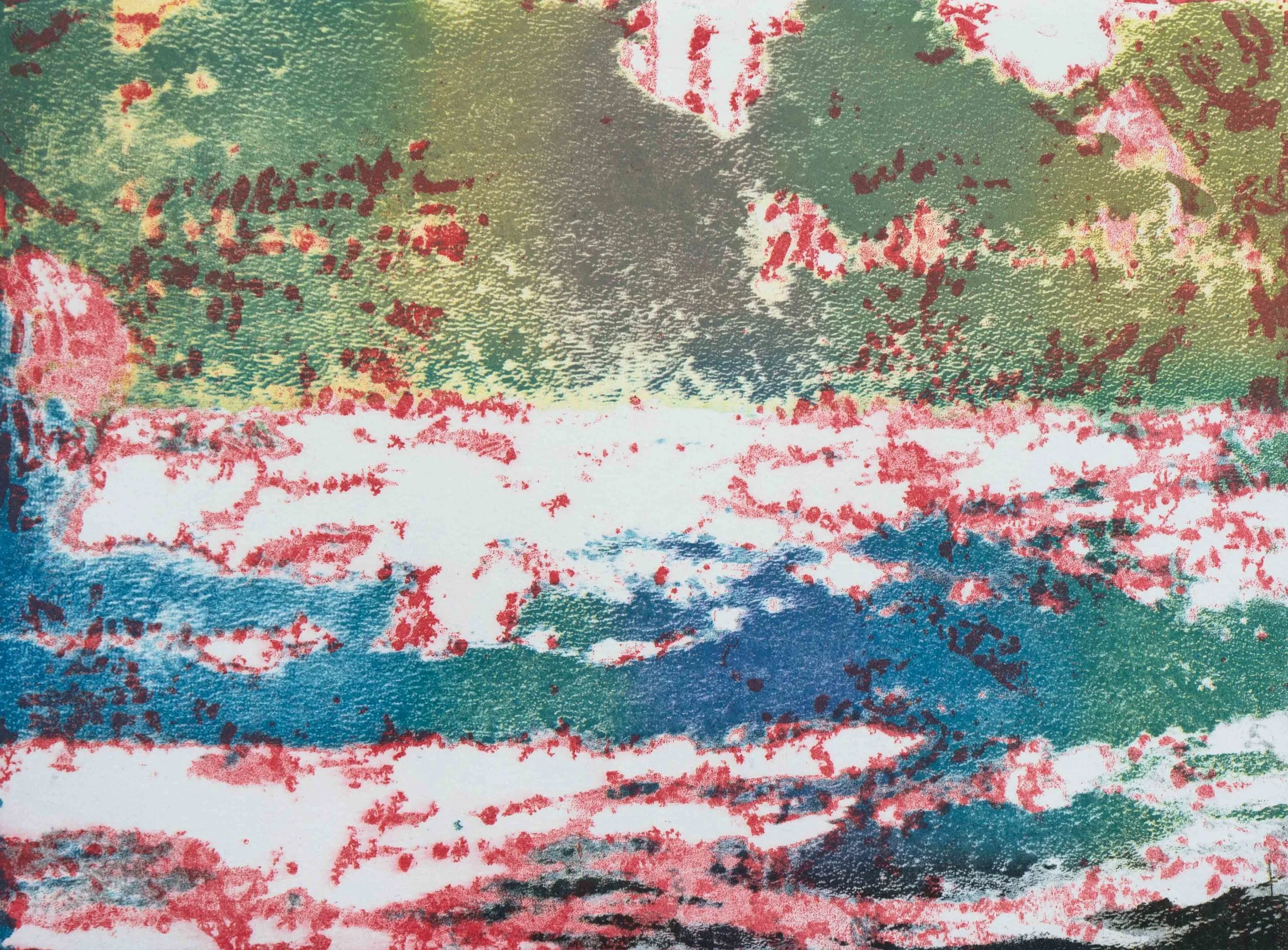Lagune 8, image 20x27cm. Aquatinte couleur monotype, 2011