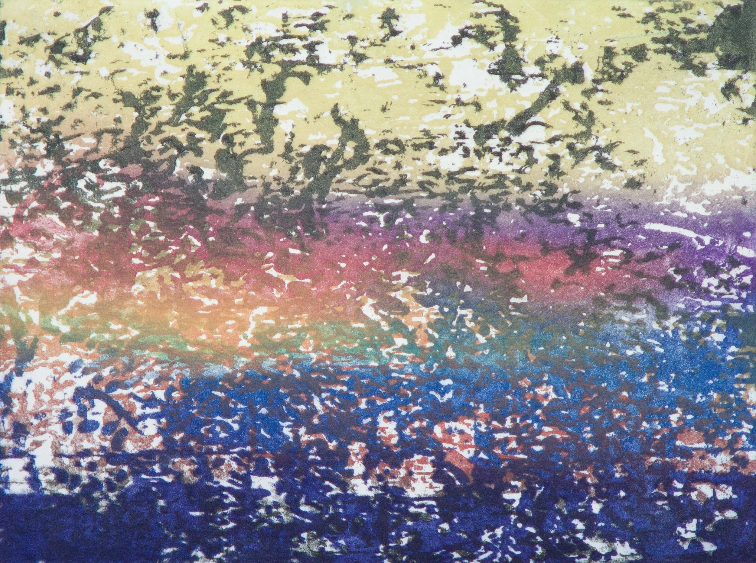 Mortefontaine 14, image 20x27cm. Aquatinte couleur monotype, 2011