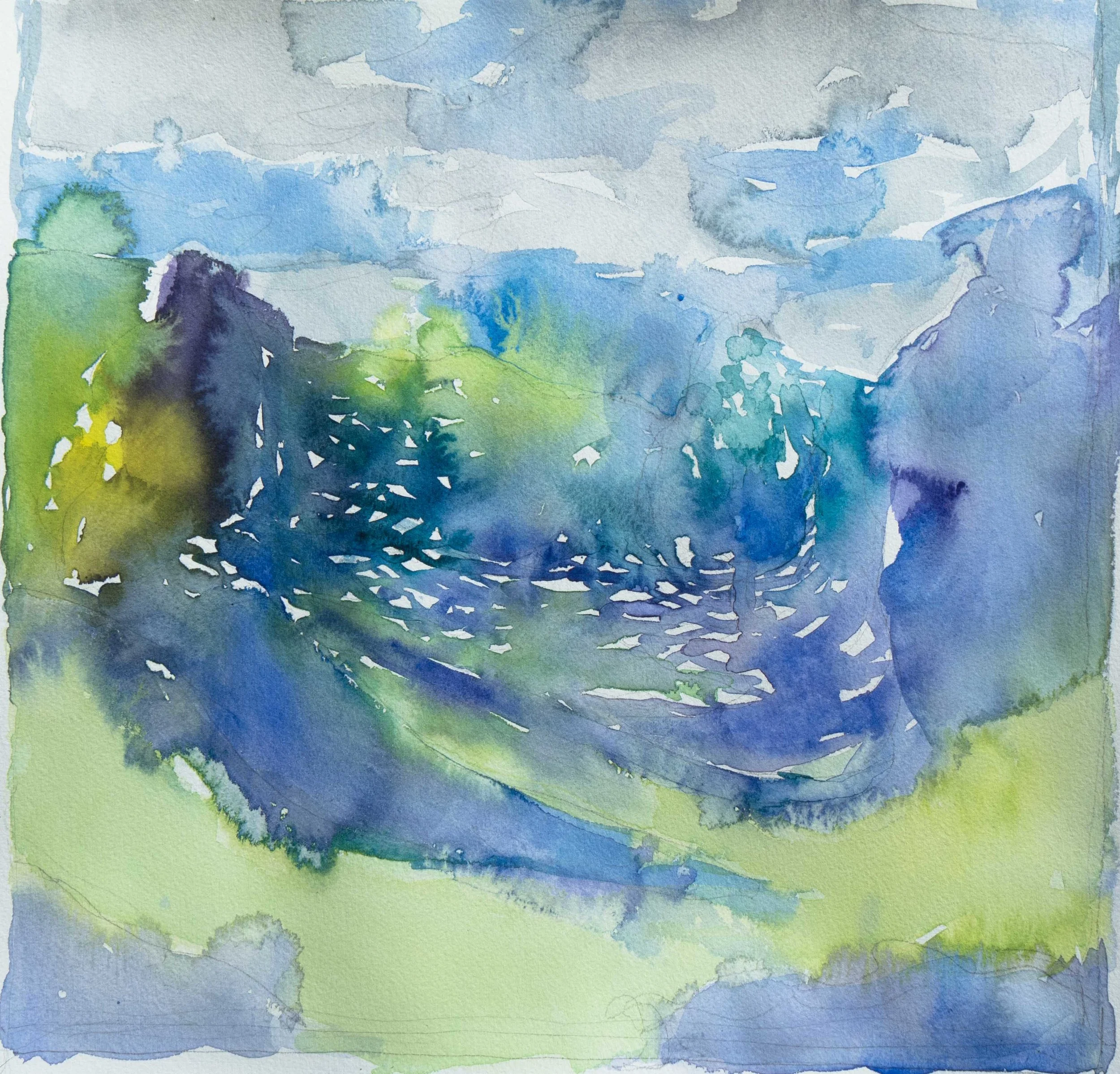 Été 2018, 37x39cm. Aquarelle, 2018