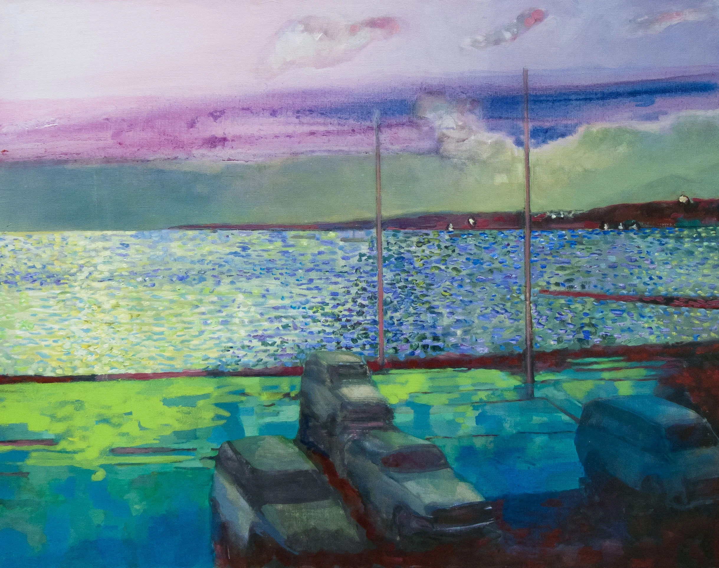Embarquement, 114x146cm. Huile sur toile, 2008, collection particulière