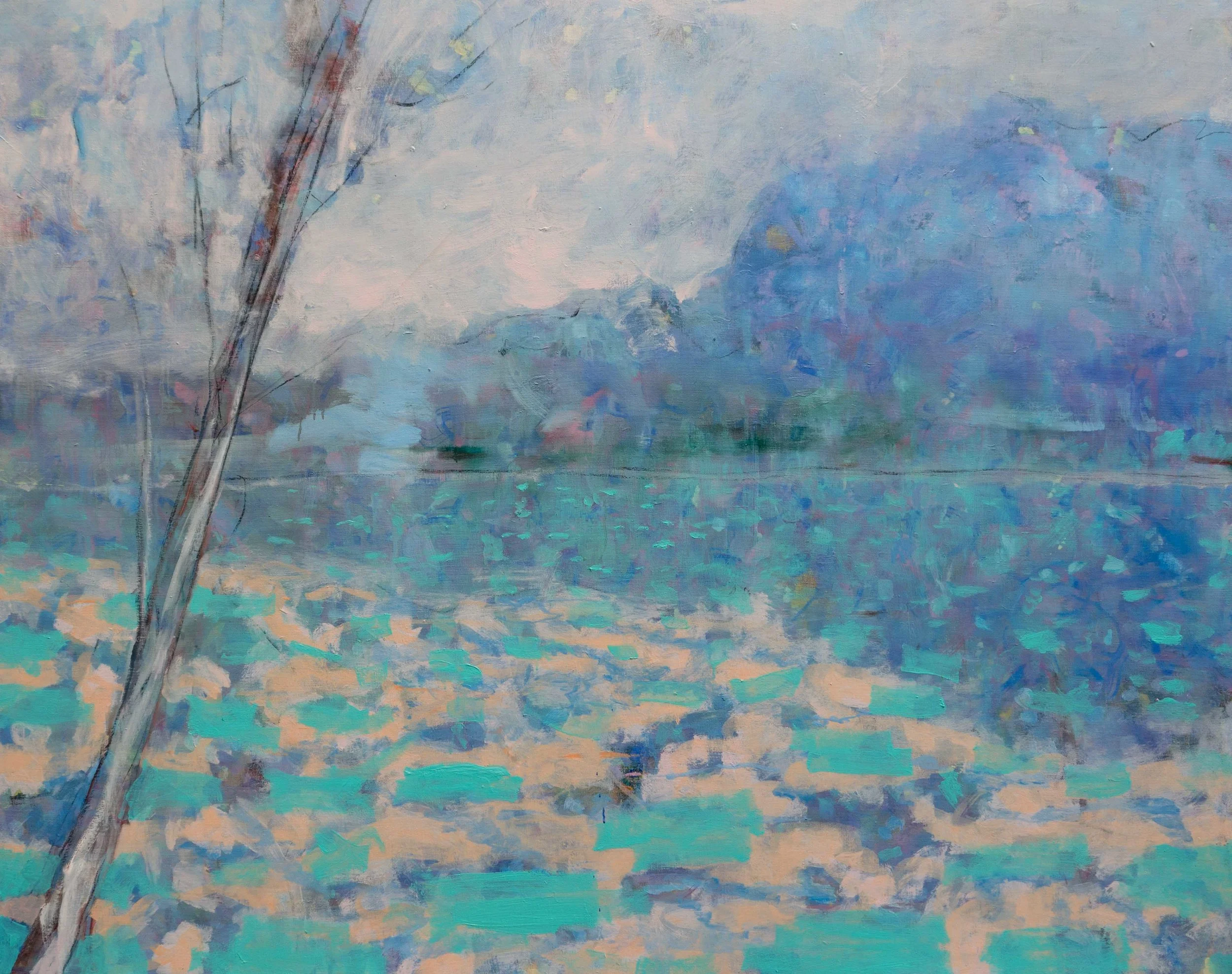 Mortefontaine, 130x162cm. Huile sur toile, 2013, collection particulière