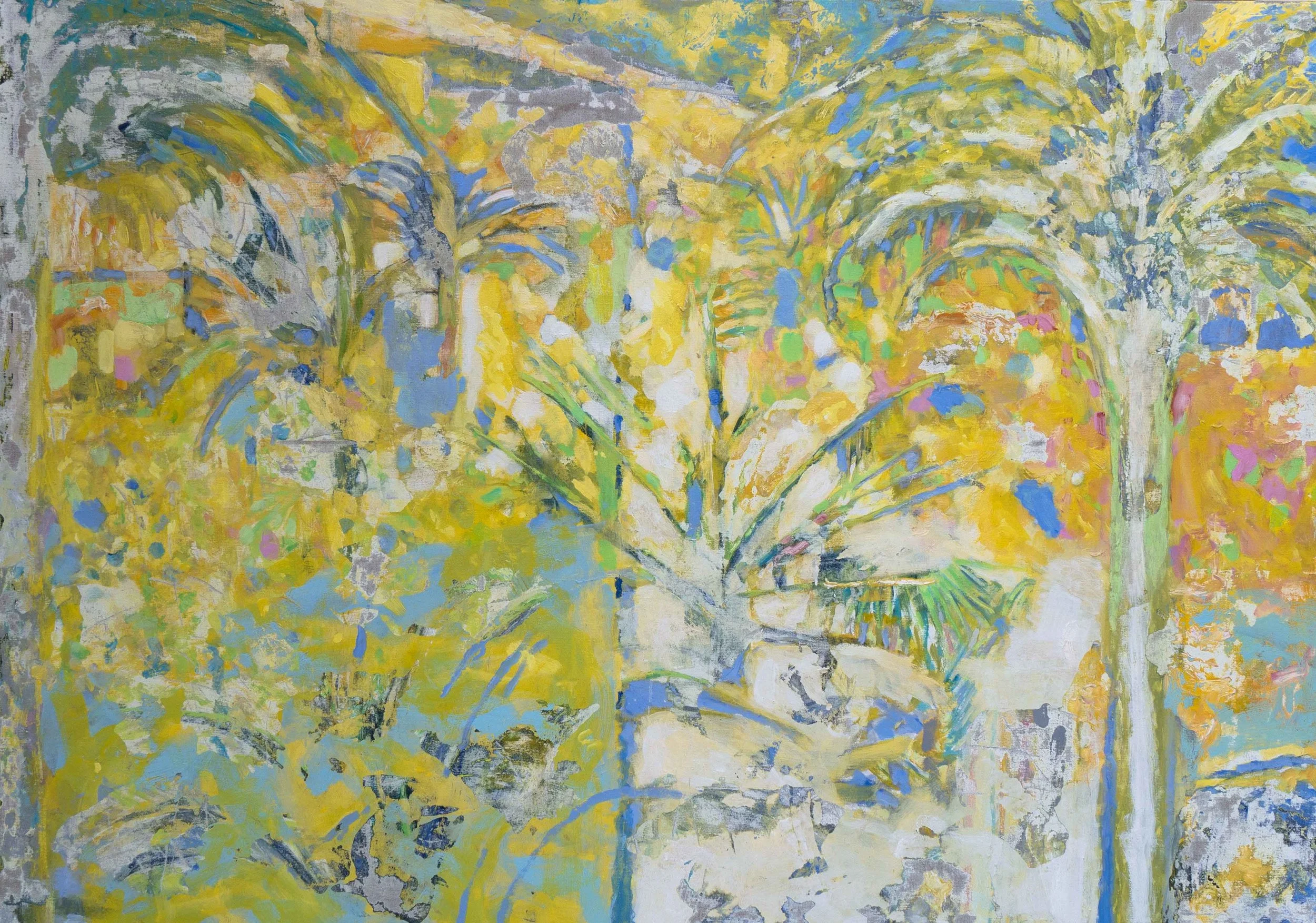 Palmiers, Nuit, 114x162cm. Huile sur toile, 2008-2015