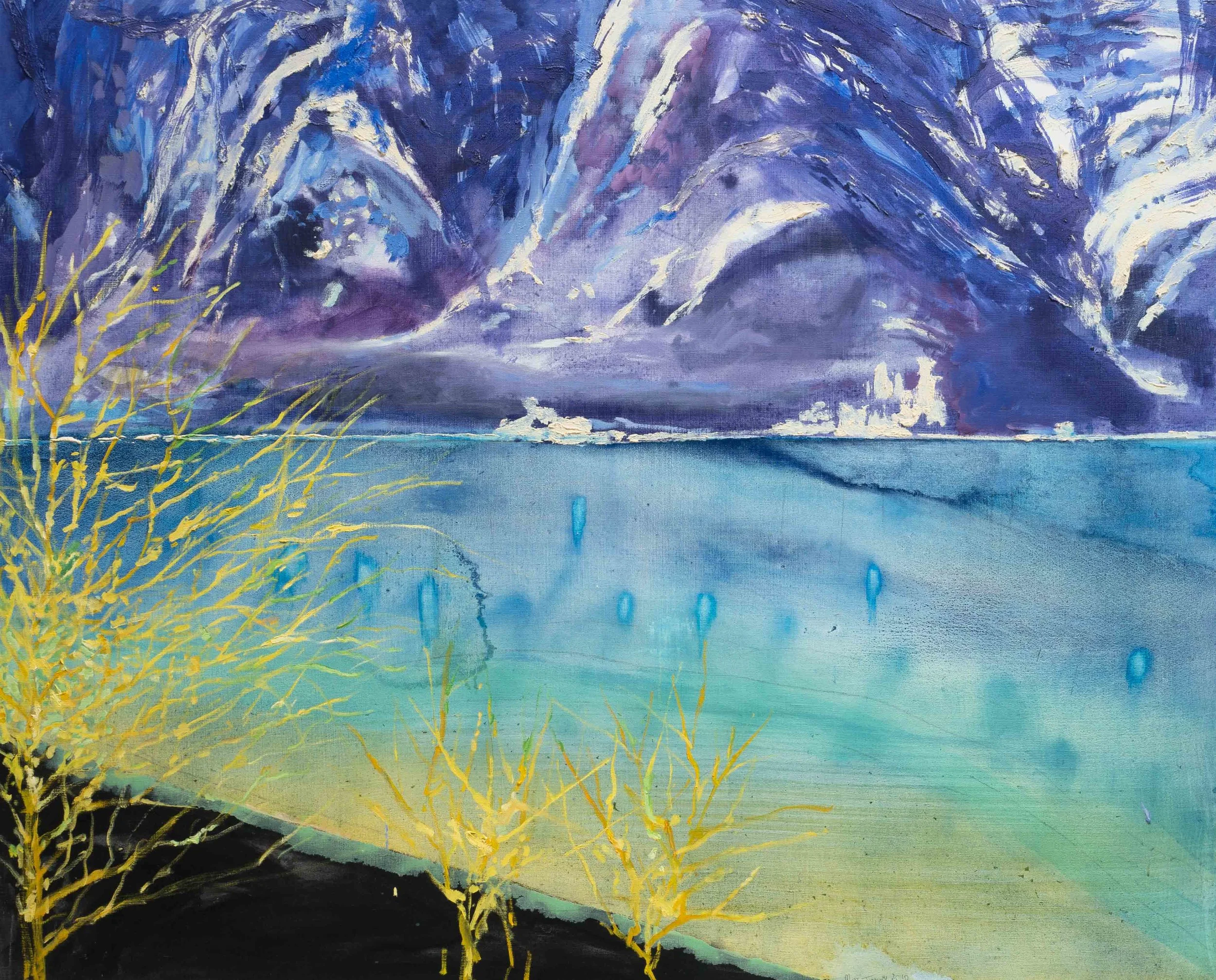 Au Bord, 130x162cm. Huile sur toile, 2010