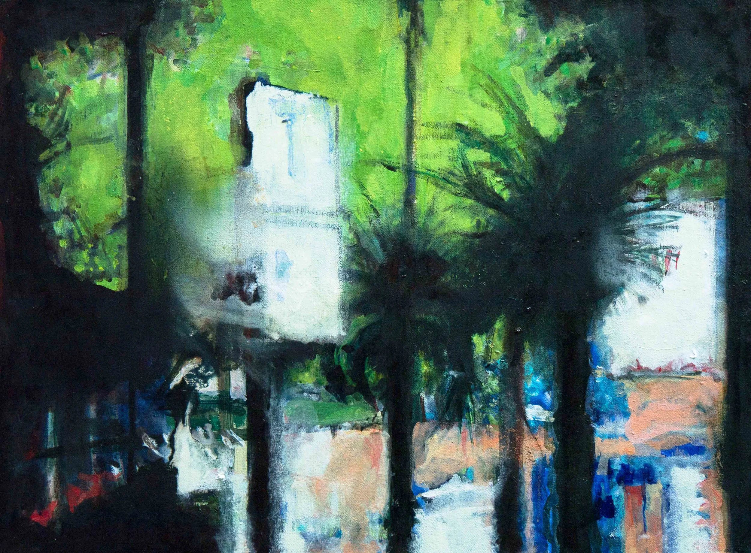 Nuit, Munich, 60x81cm. Huile sur toile, 2013