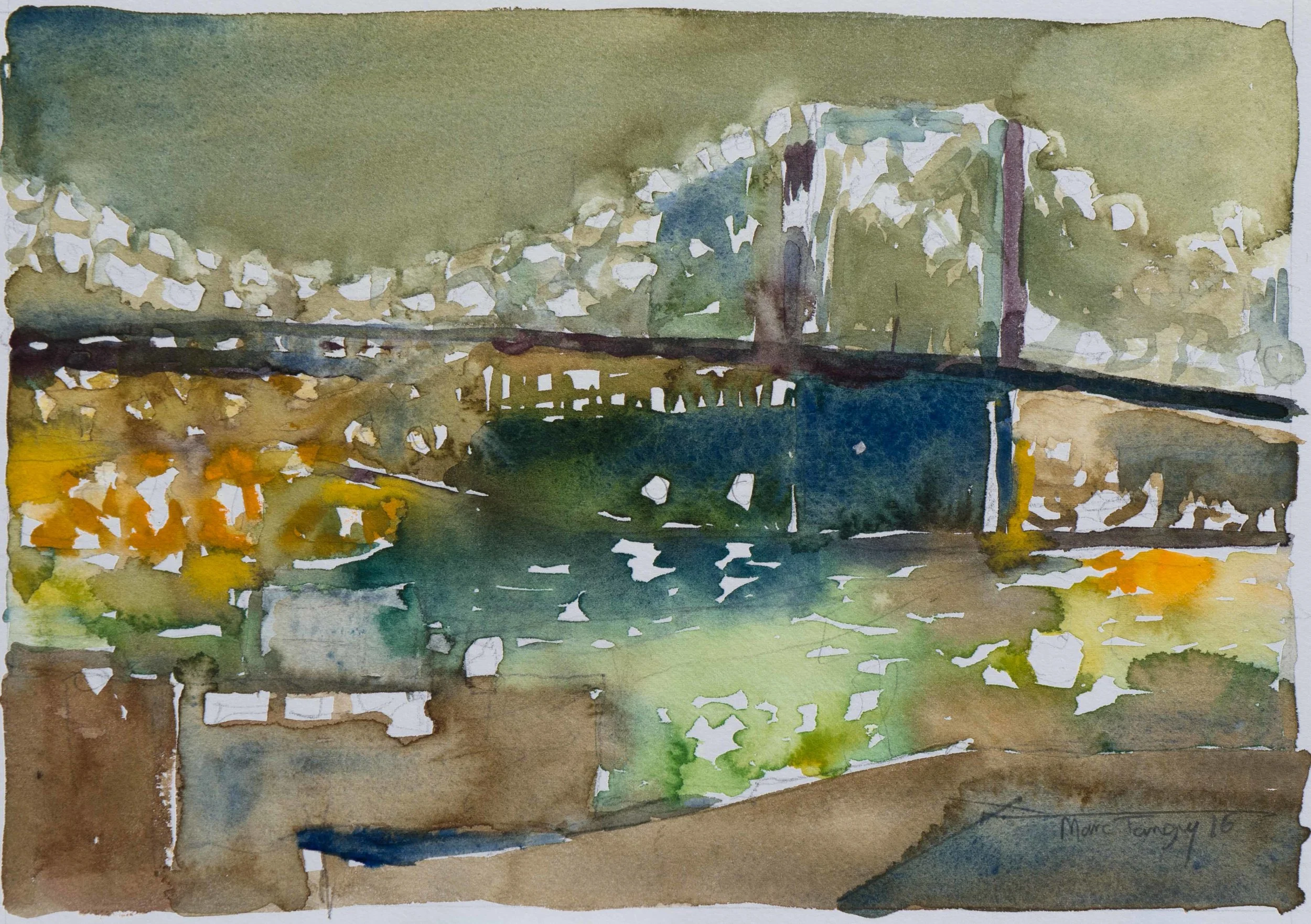 Brooklyn Bridge, 22x32cm. Aquarelle, 2016