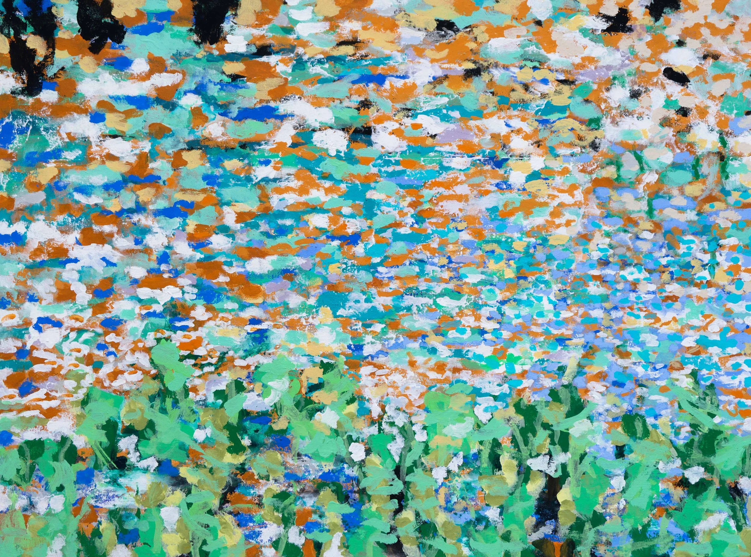 Flow, 97x130cm. Liants et pigments sur toile, 2024
