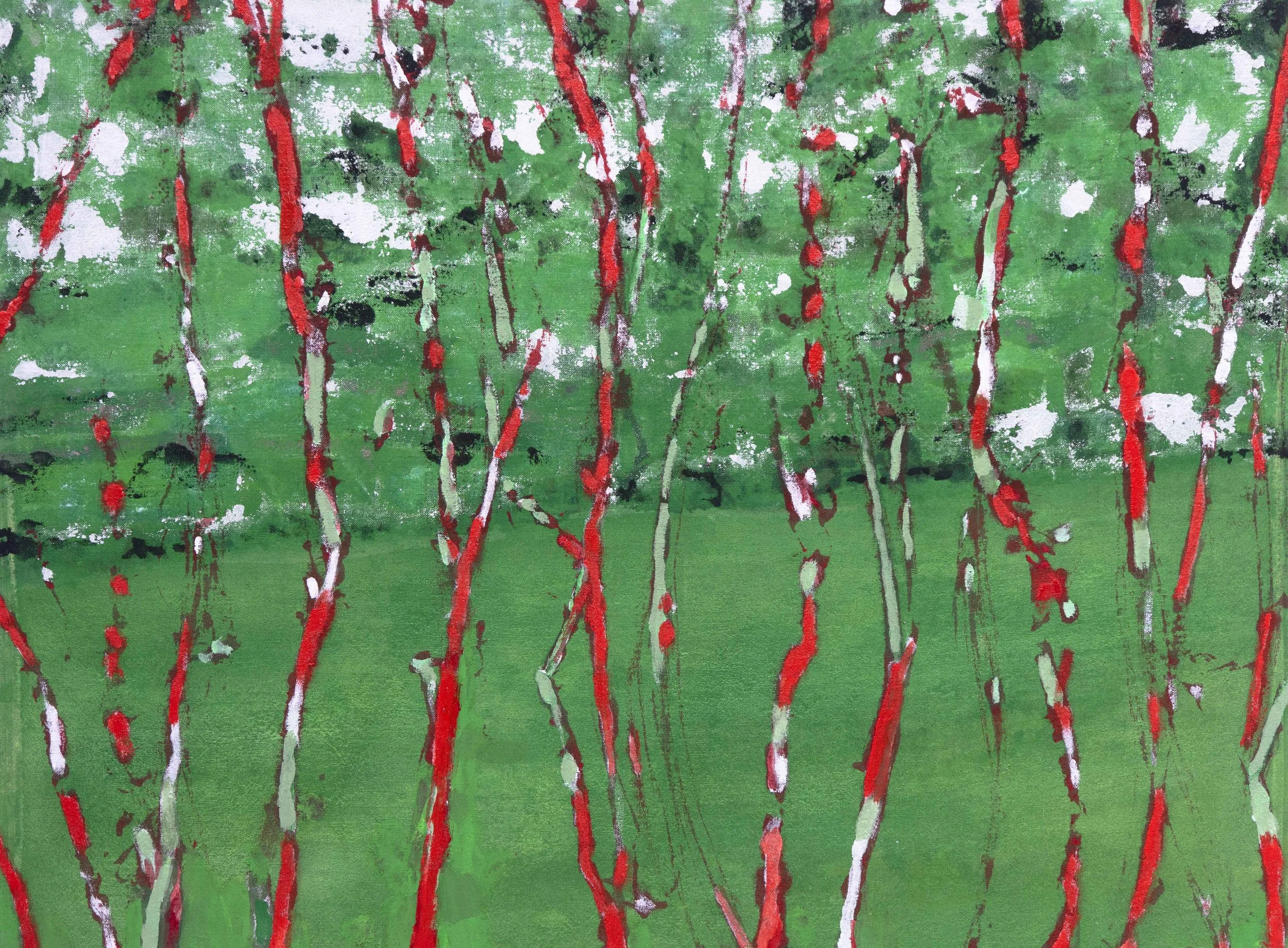Clairière (Glade), 54x73cm. Acrylique sur toile, 2025