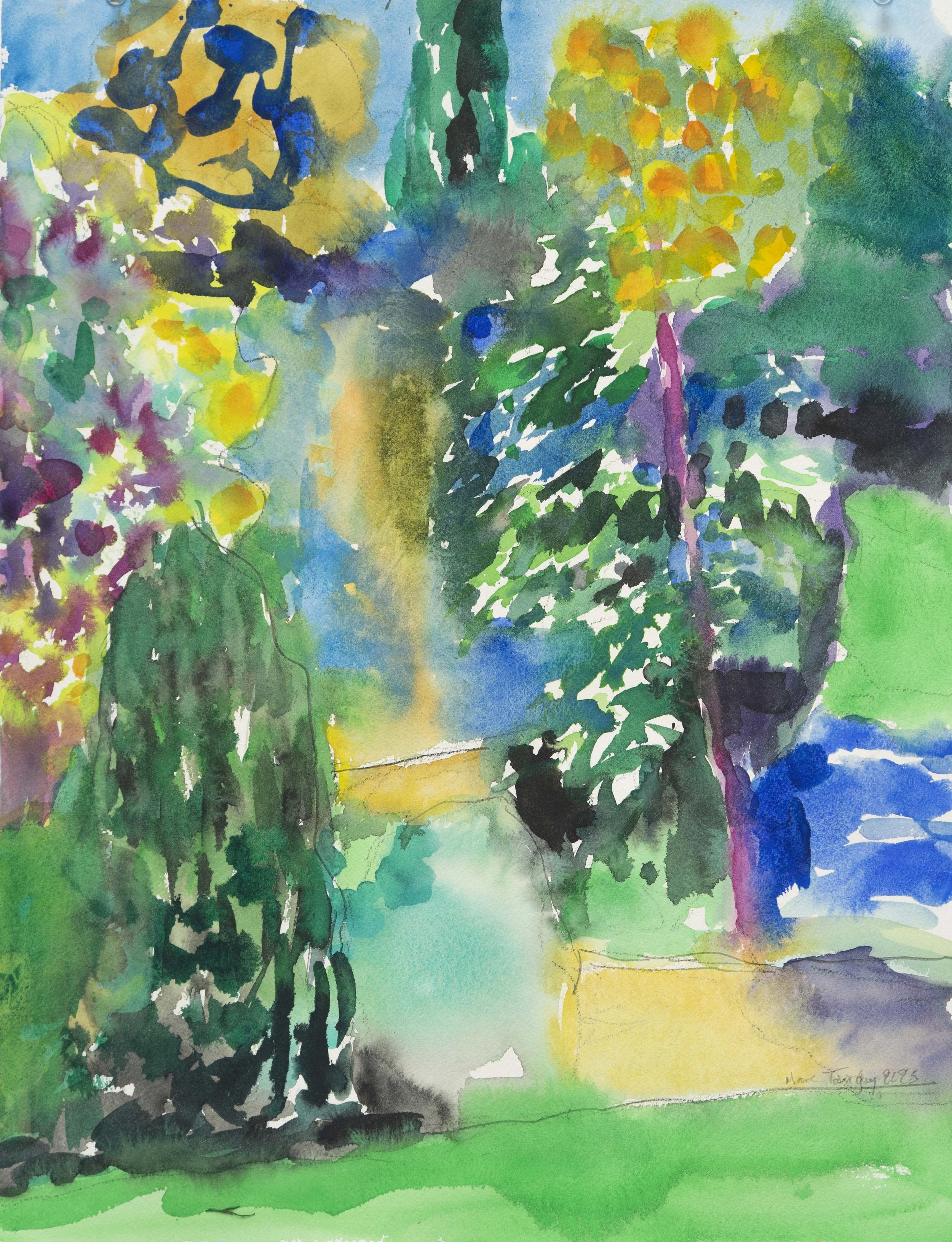 Parc 2, 50x38cm. Aquarelle, 2025
