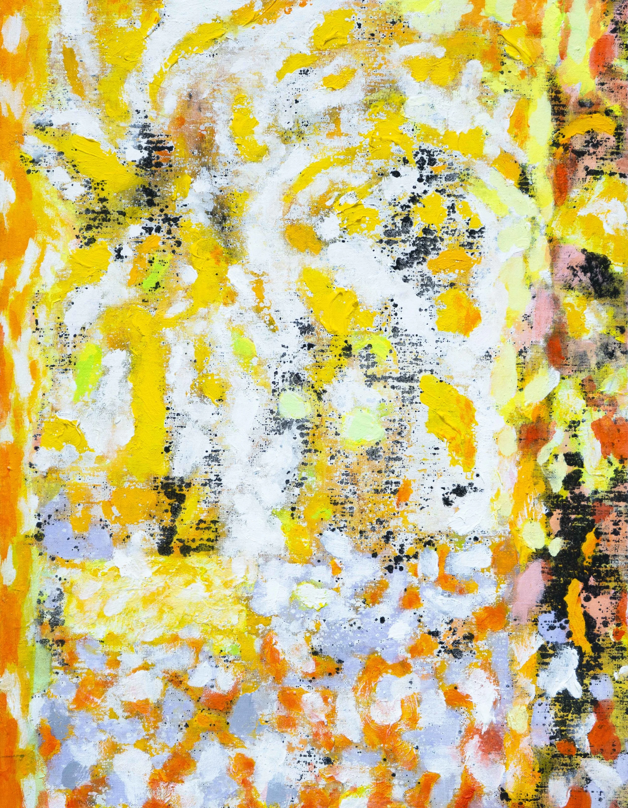 Palme Jaune, 65x50cm. Acrylique sur toile, 2025