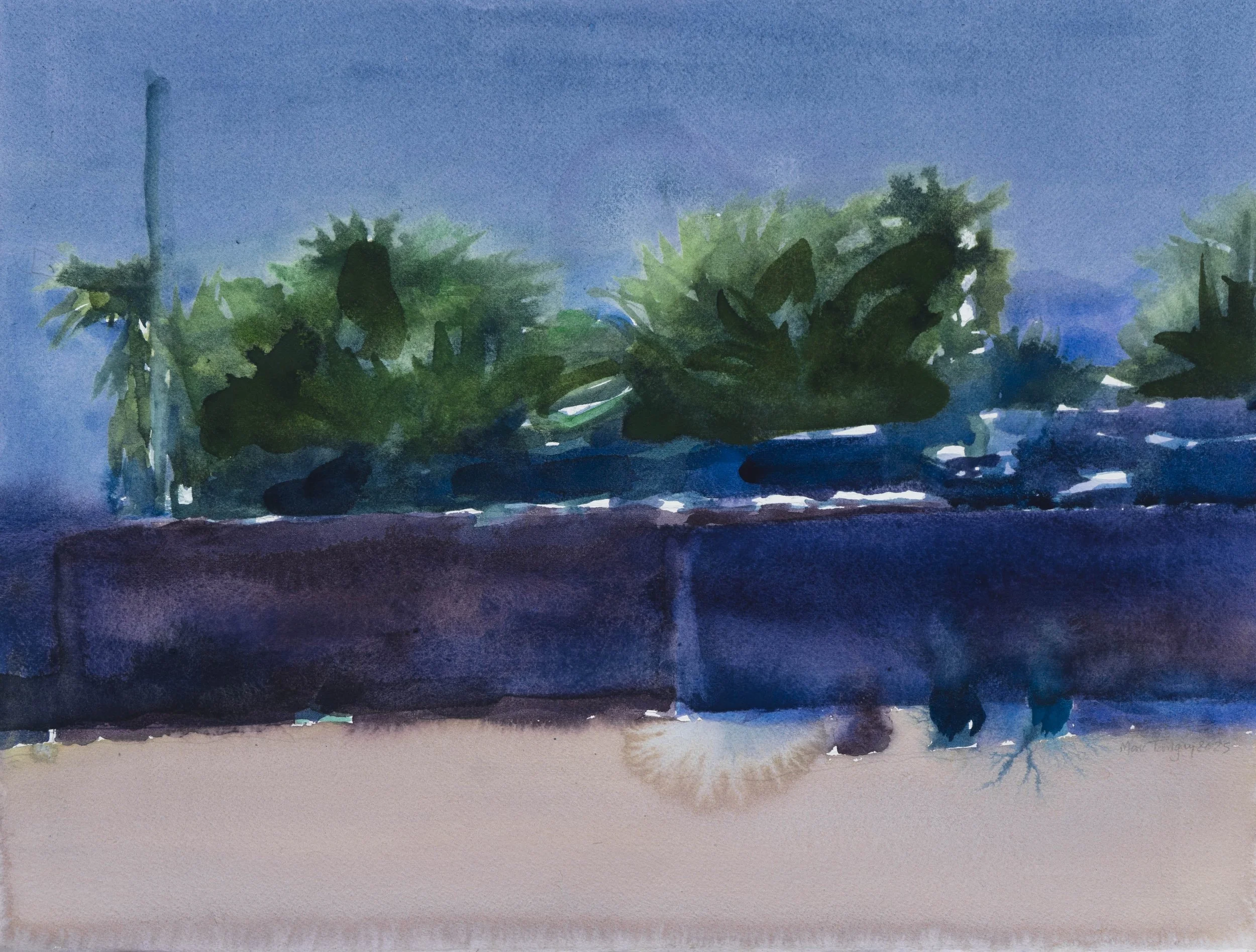  Fin d'été, 38x50cm. Aquarelle, 2025 