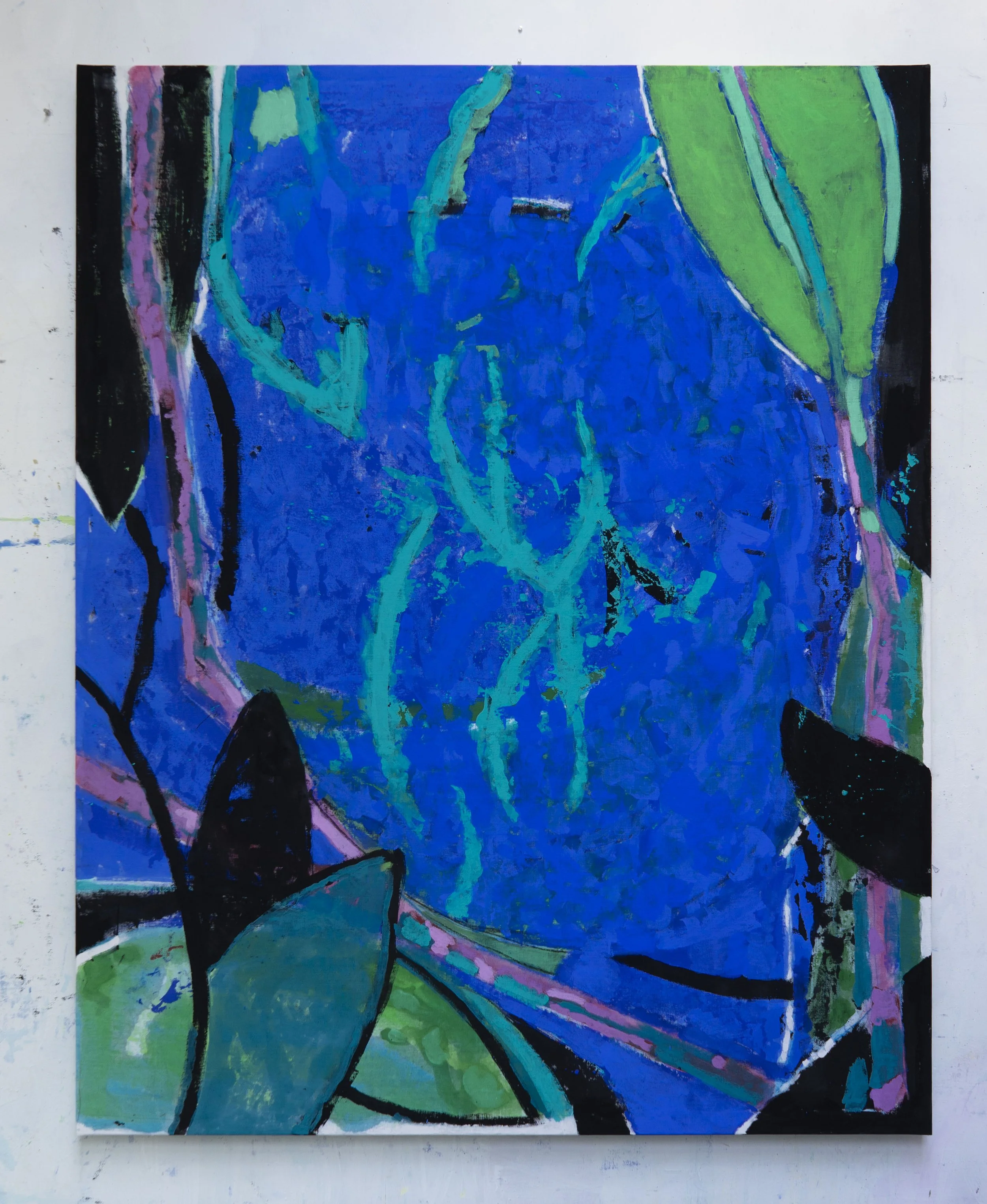  Bloom Blue, Acrylique sur toile, 200x160cm. 2023 
