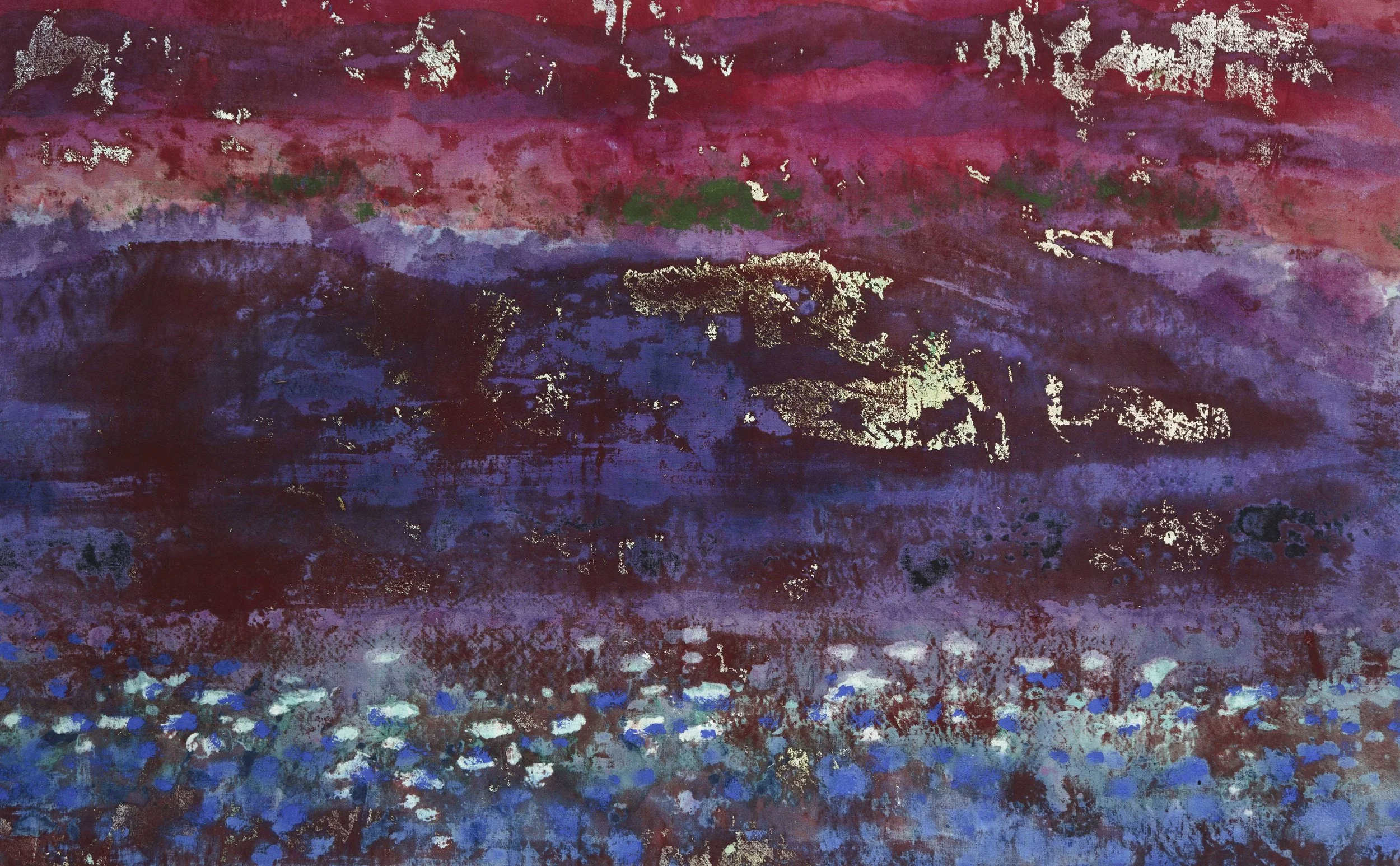  Lagune, Soir, 81x130cm. Acrylique sur toile, 2025 