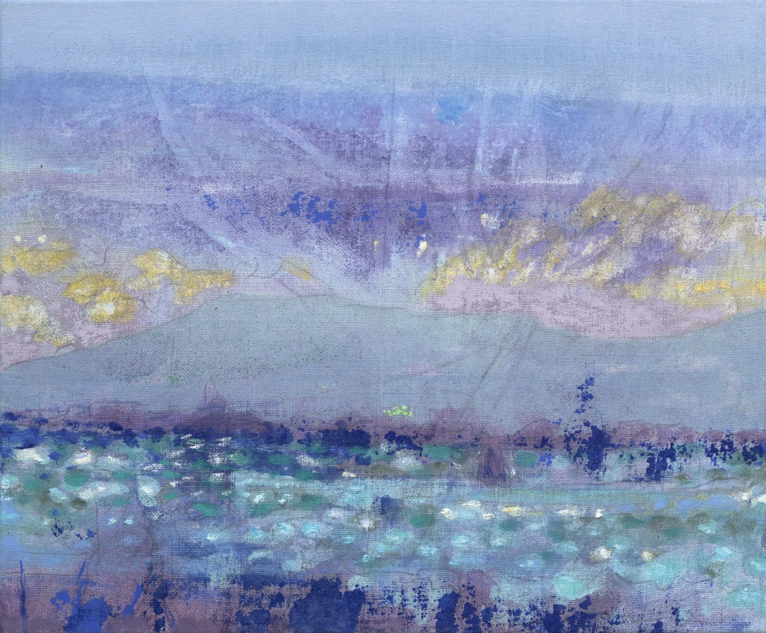  Lagune, Venise, 38x46cm. Acrylique et huile sur toile,  Lagoon, Venice, 15.0 × 18.1 inches. Acrylic and oil on canvas,  2025 