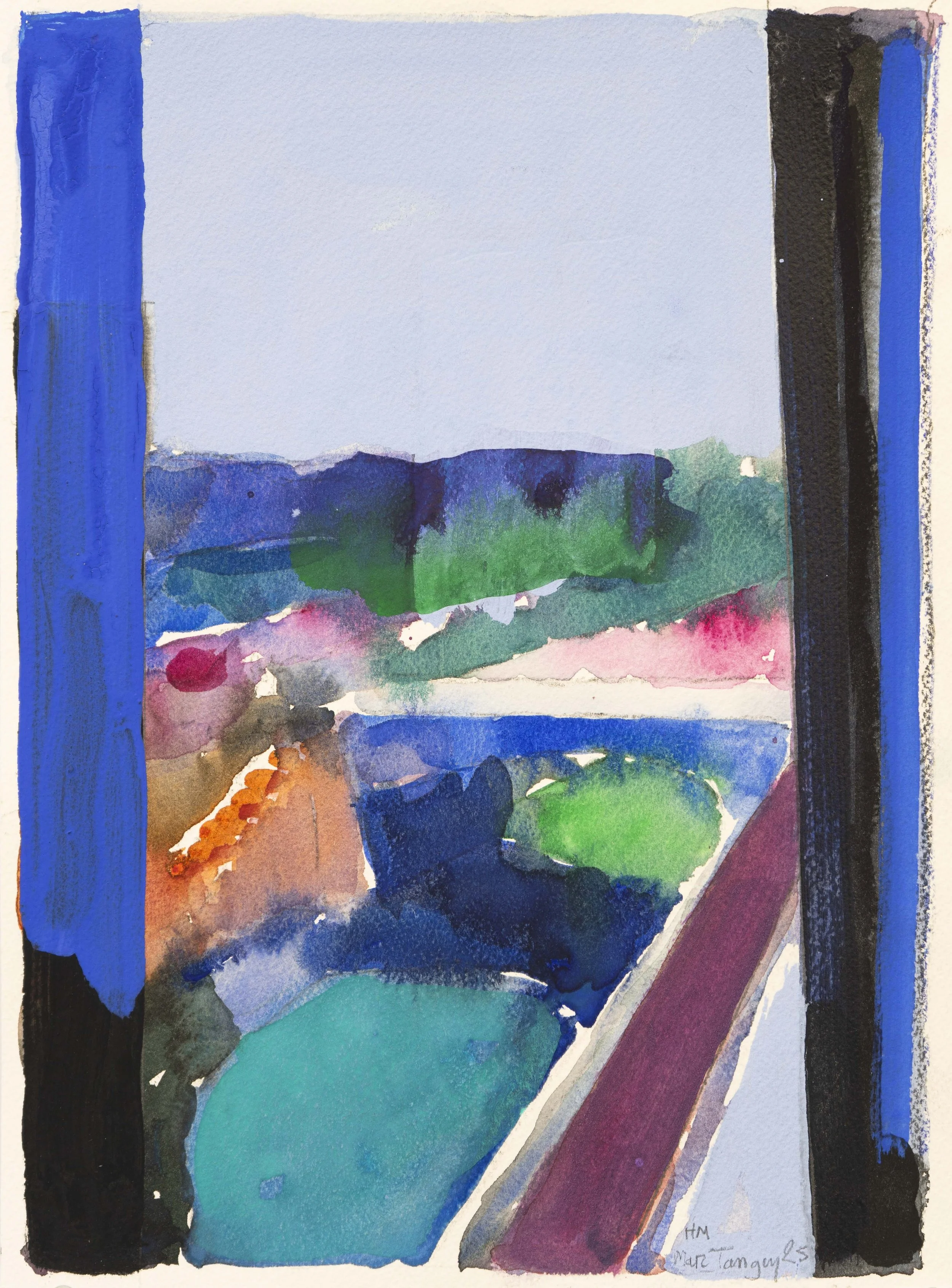  HM, 30,8×22,8cm. Aquarelle et acrylique sur papier montée sur panneau,  HM,  12.1 × 9.0 inches, Watercolr and acrylic on paper on board , 2025 