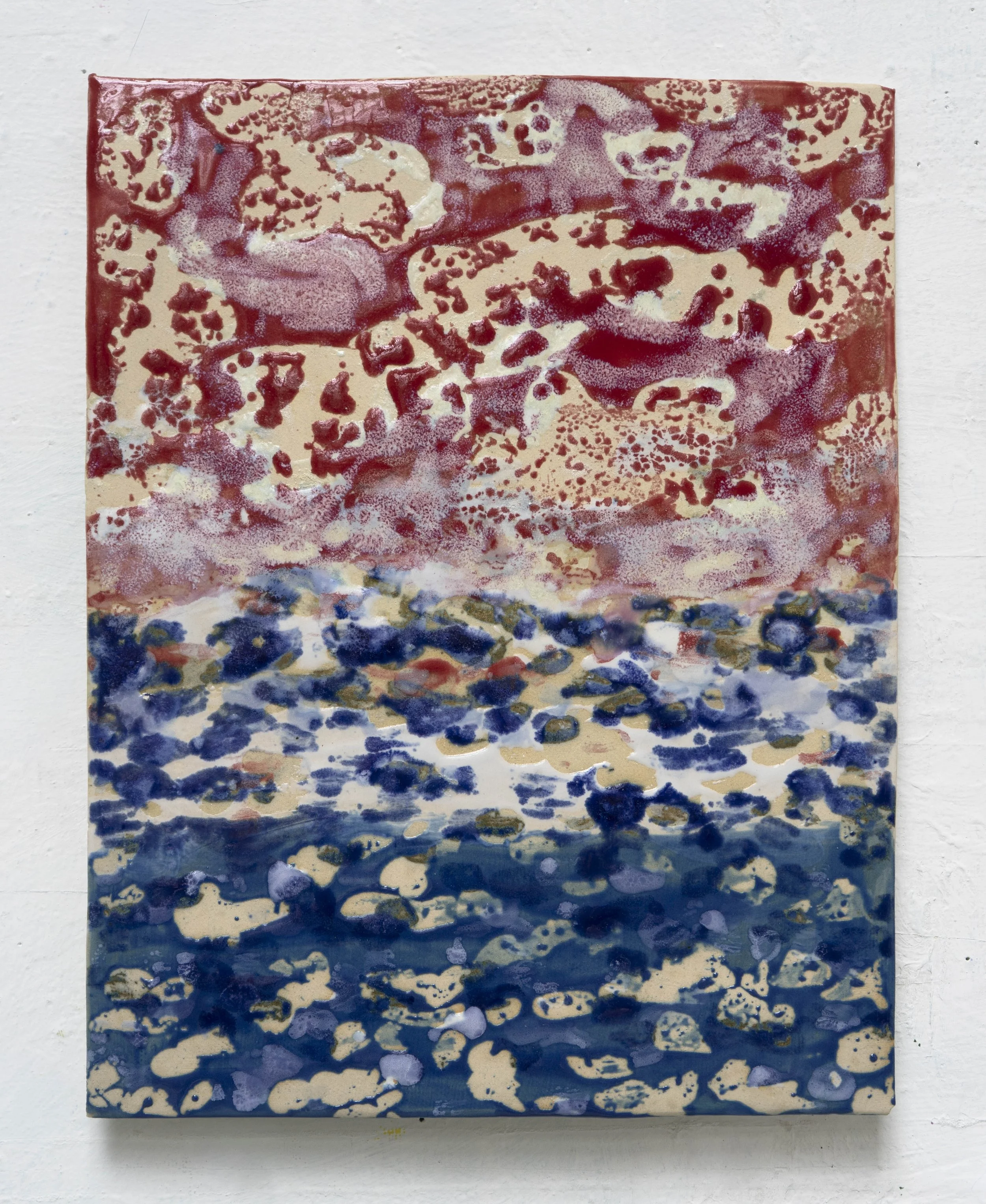  Marine, Ciel Rouge, 29x22cm. Céramique -  Seascape, 11.4 × 8.7 inches. Ceramic , 2026 