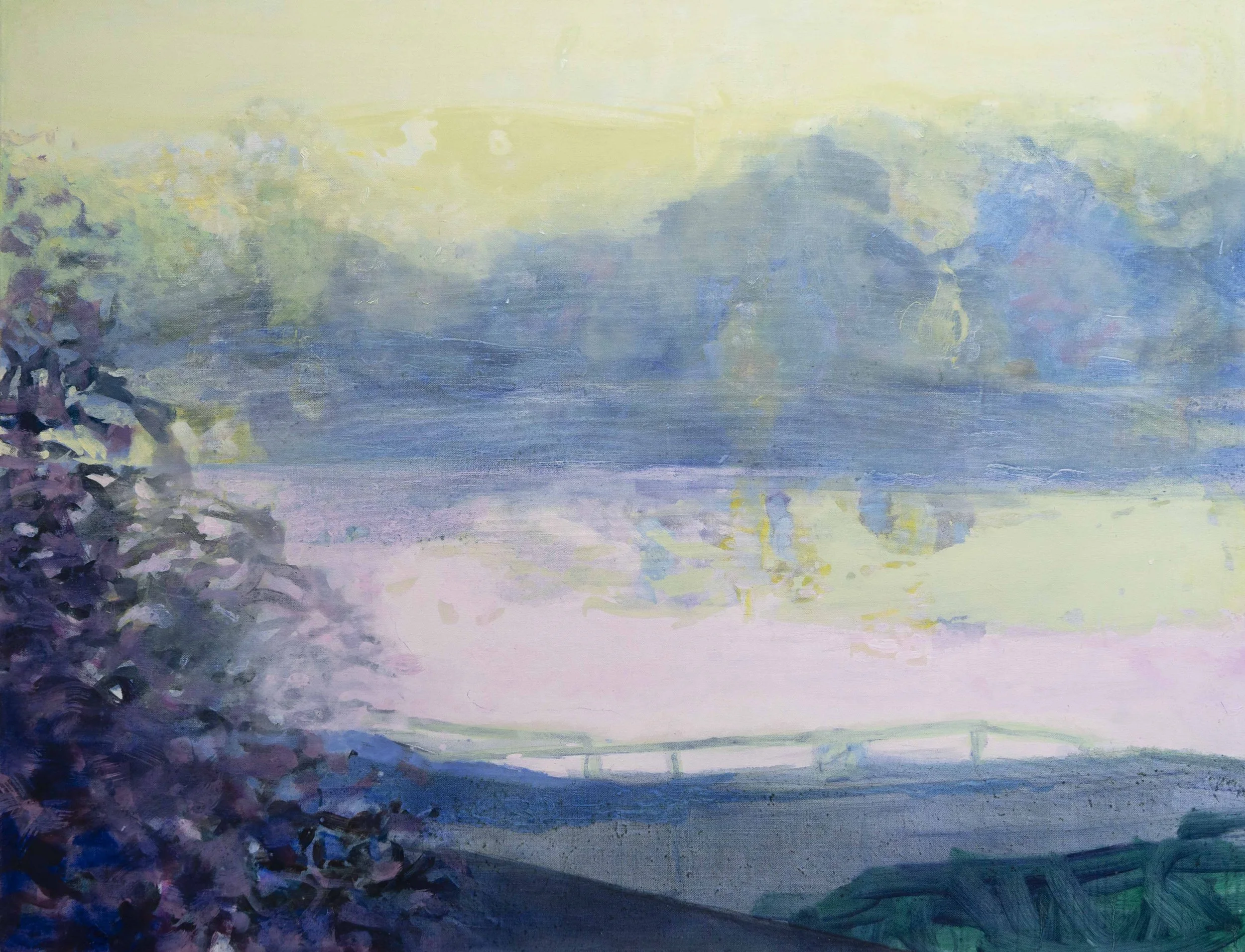  Fleuve, 114x146cm. Huile sur toile -  River, 44,9x57,5 inches. Oil on canvas,  2016 