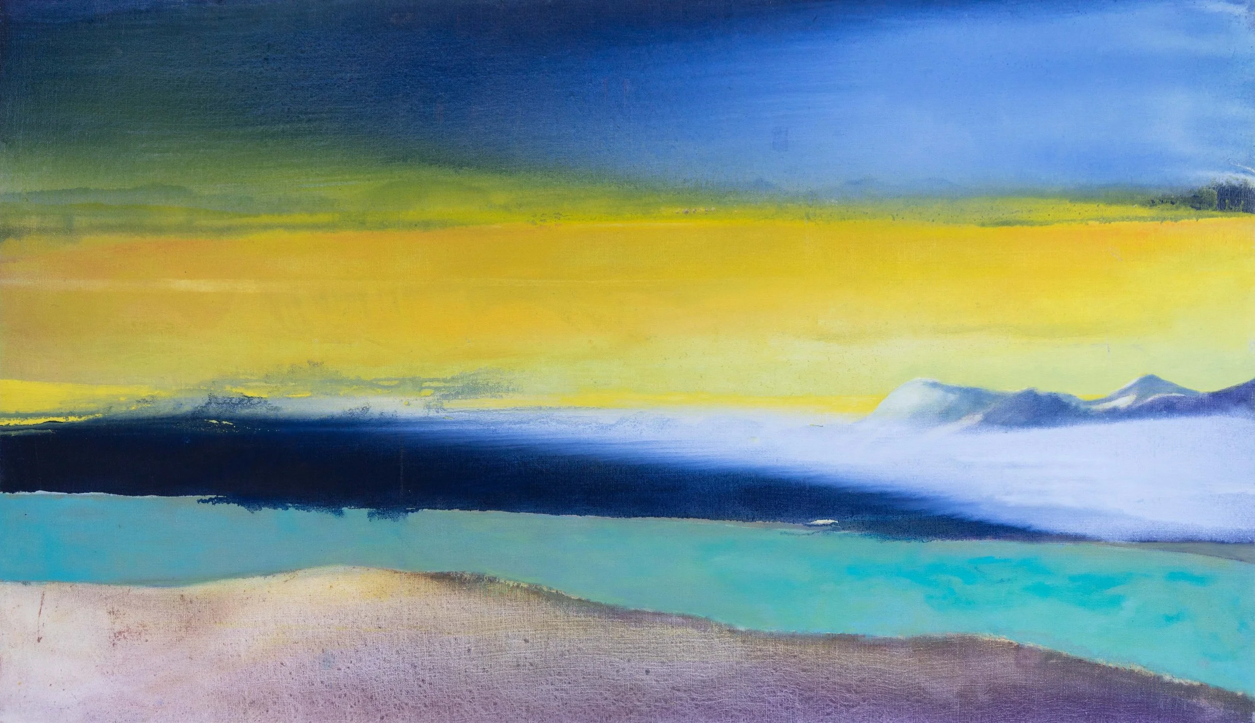  Le Bout du Monde (2), 114x195cm. Huile sur toile -  The Ends of the world, 44.9 × 76.8 inches. Oil on canvas , 2010 
