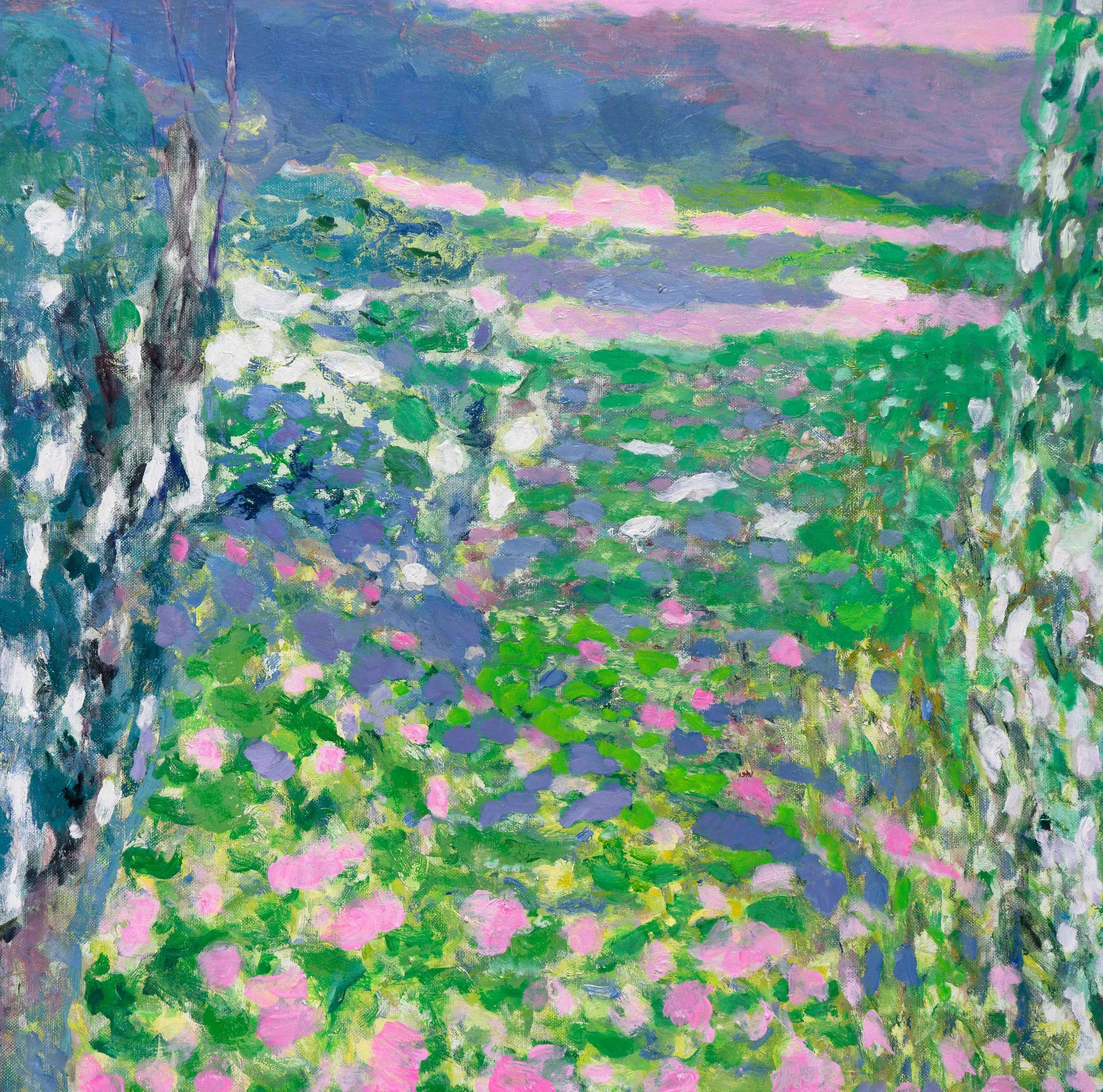  Les Buttes (Passage), 80x80cm. Huile sur toile, 2022 
