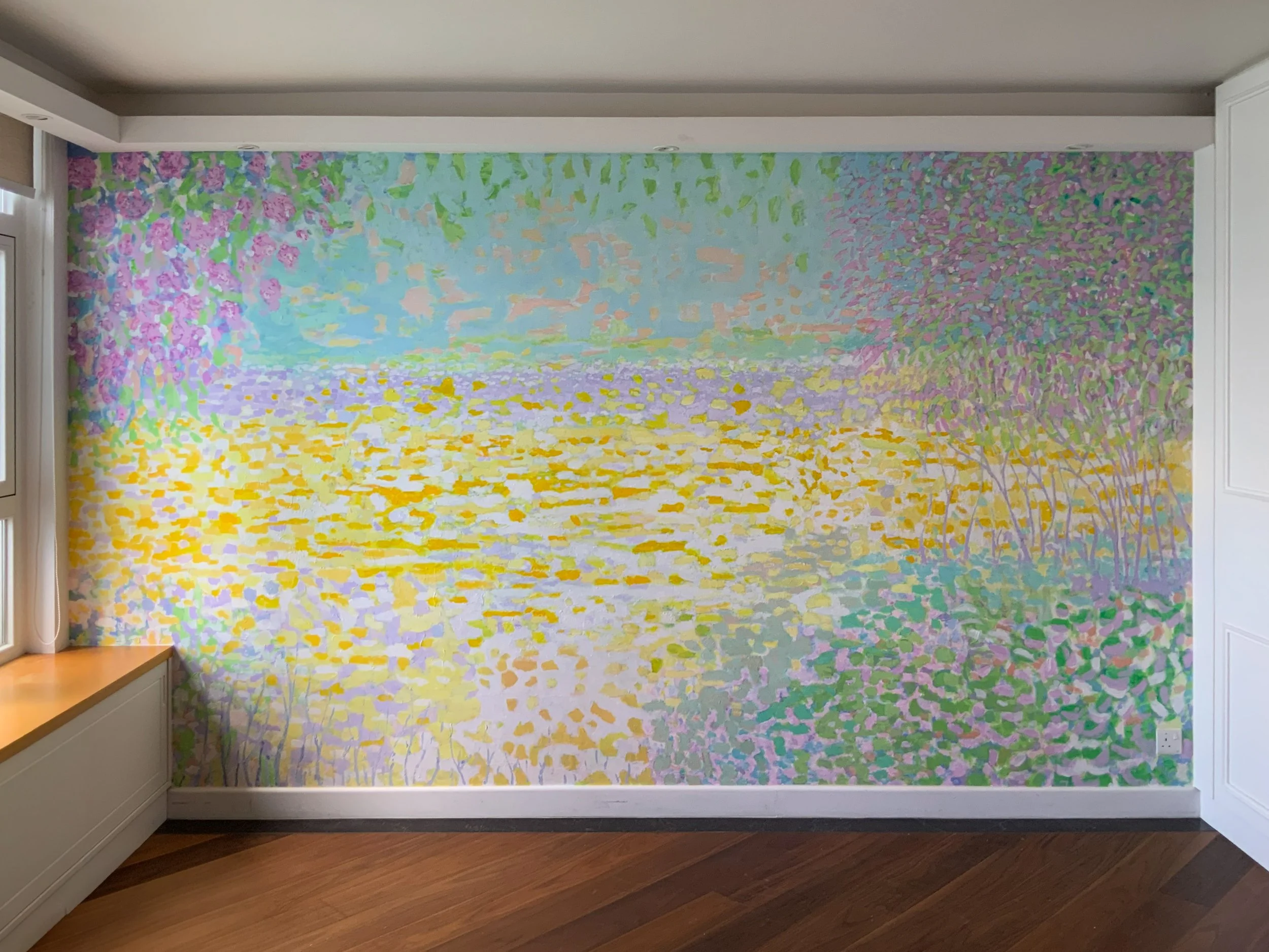  Wallpainting Hong Kong, 2x4m. -  78.7 × 157.5 inches.  2024 
