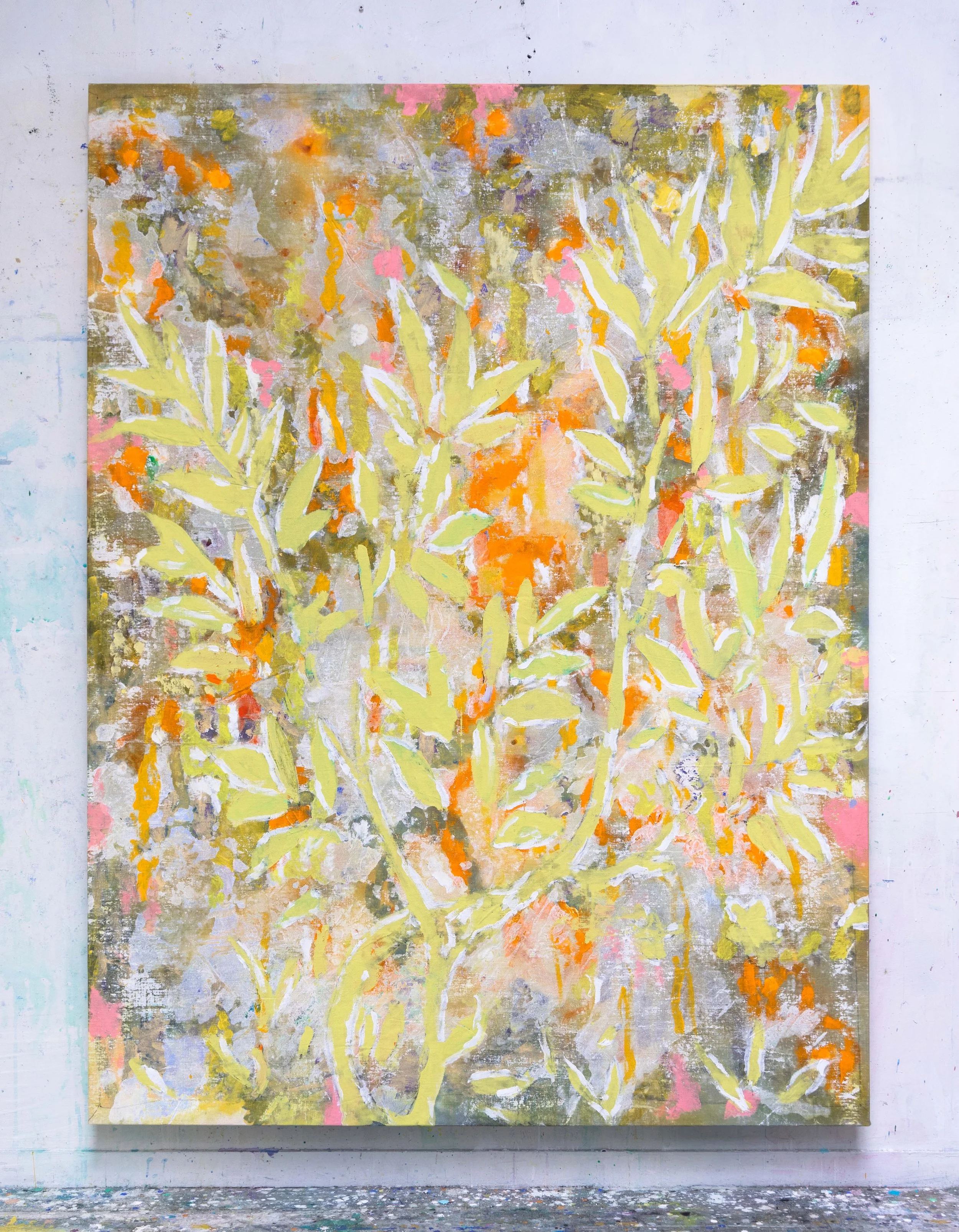  Feuillage, 200x150cm. Acrylique sur toile - Foliage, 78.7 × 59.1 inches. Acrylic on canvas, 2026 