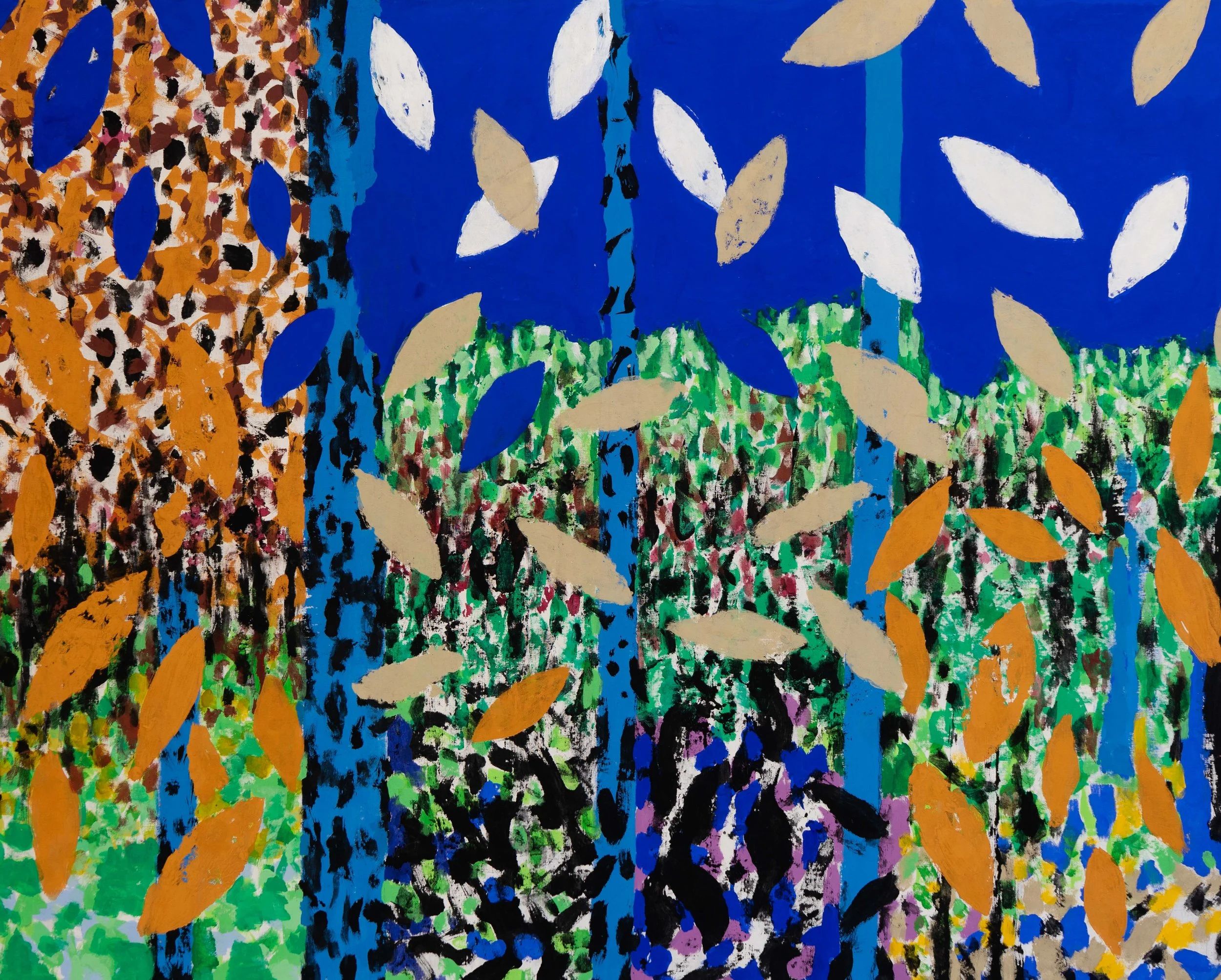  Clairière, deuxième version, 160x200cm. Acrylique sur toile, 2026 