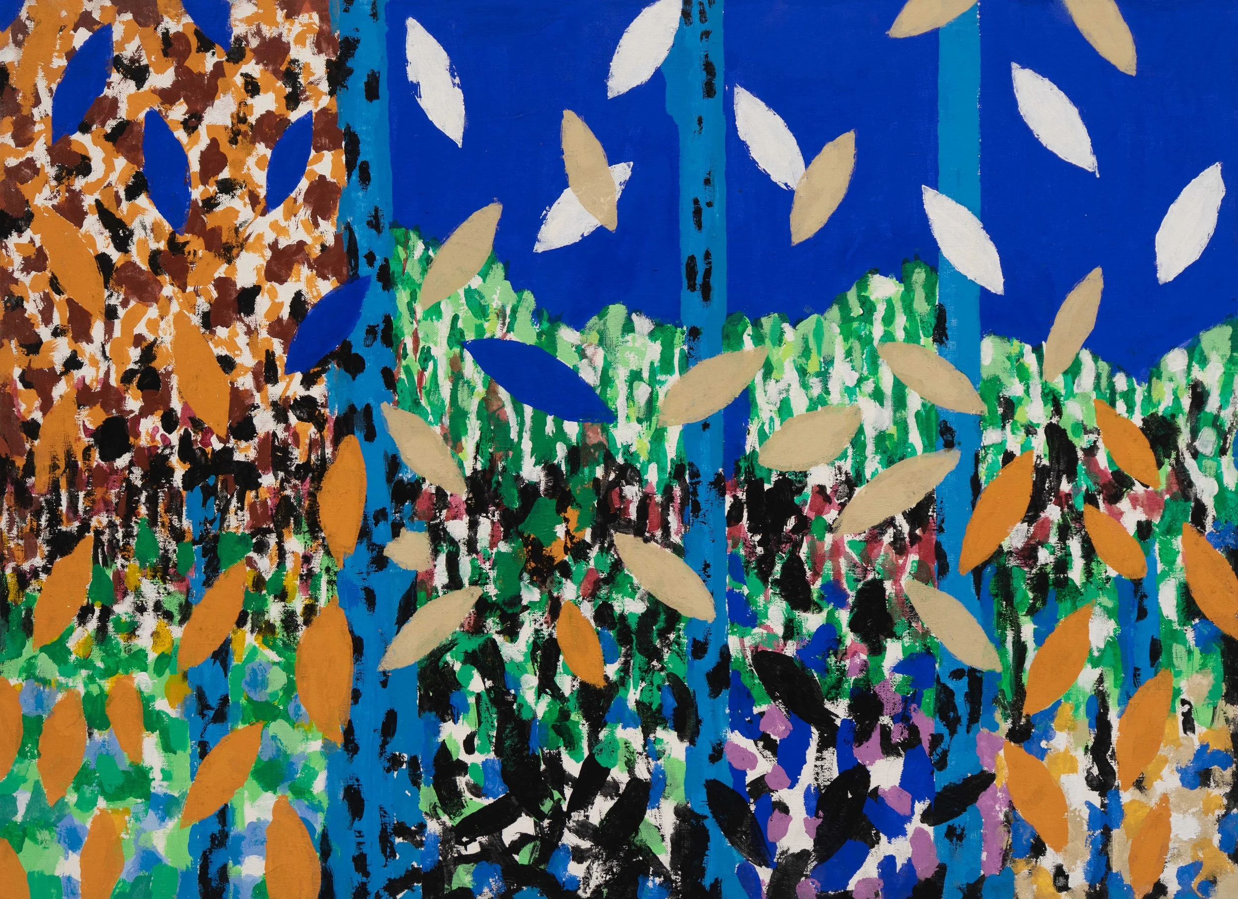  Clairière troisième version, 73x100cm. Acrylique sur toile, 2026 