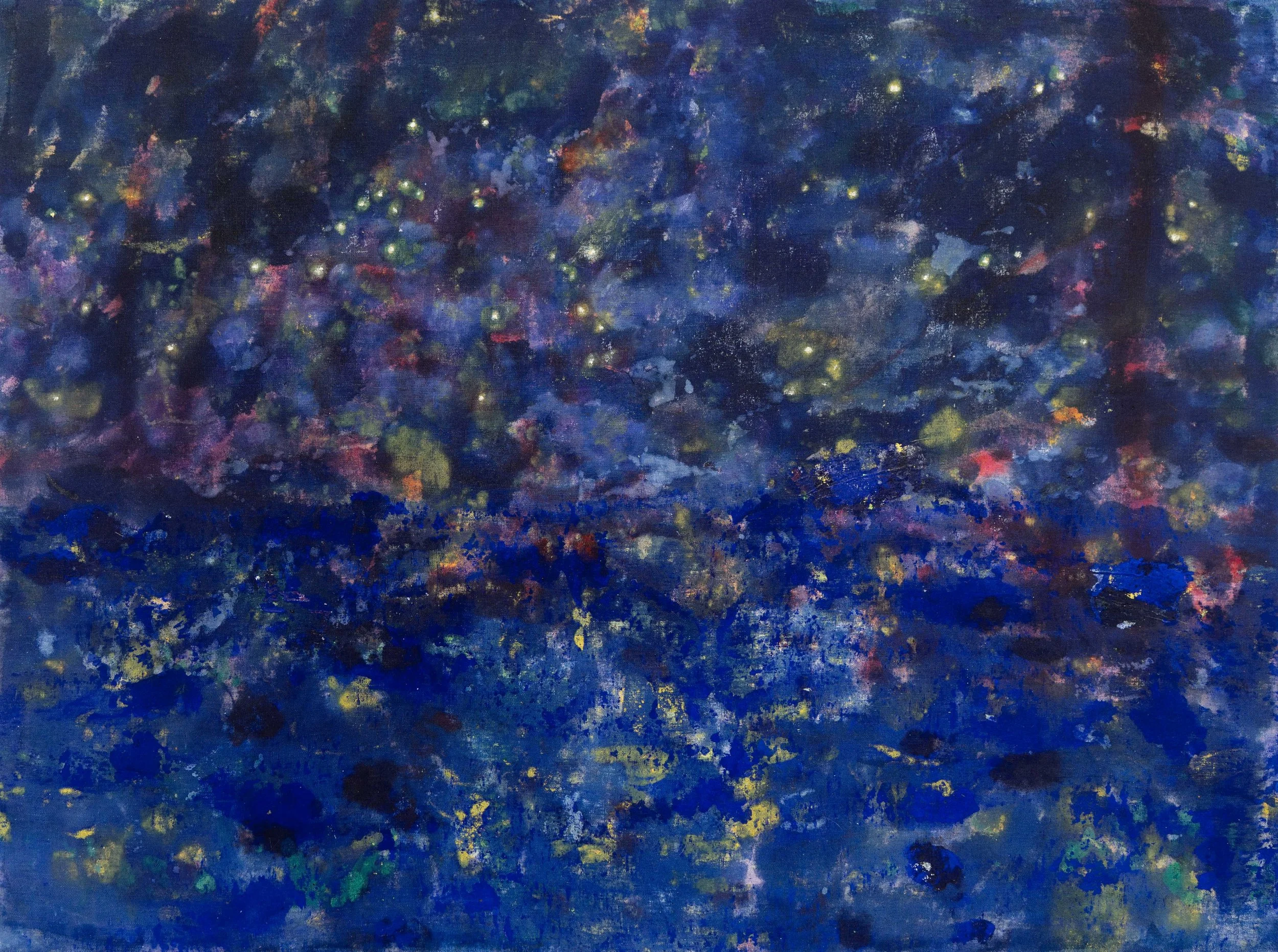  Nuit Etoilée, 97x130cm. Acrylique sur toile, 2026 