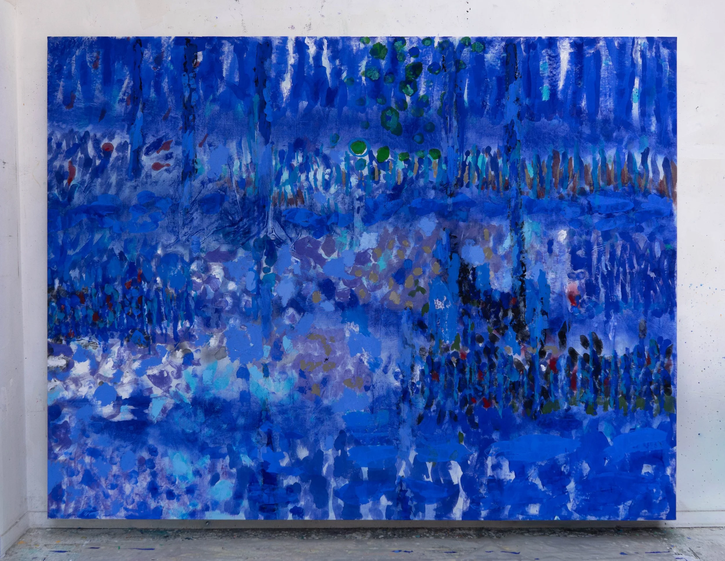  Blue Forest, 200x260cm. Acrylique sur toile, 2026 