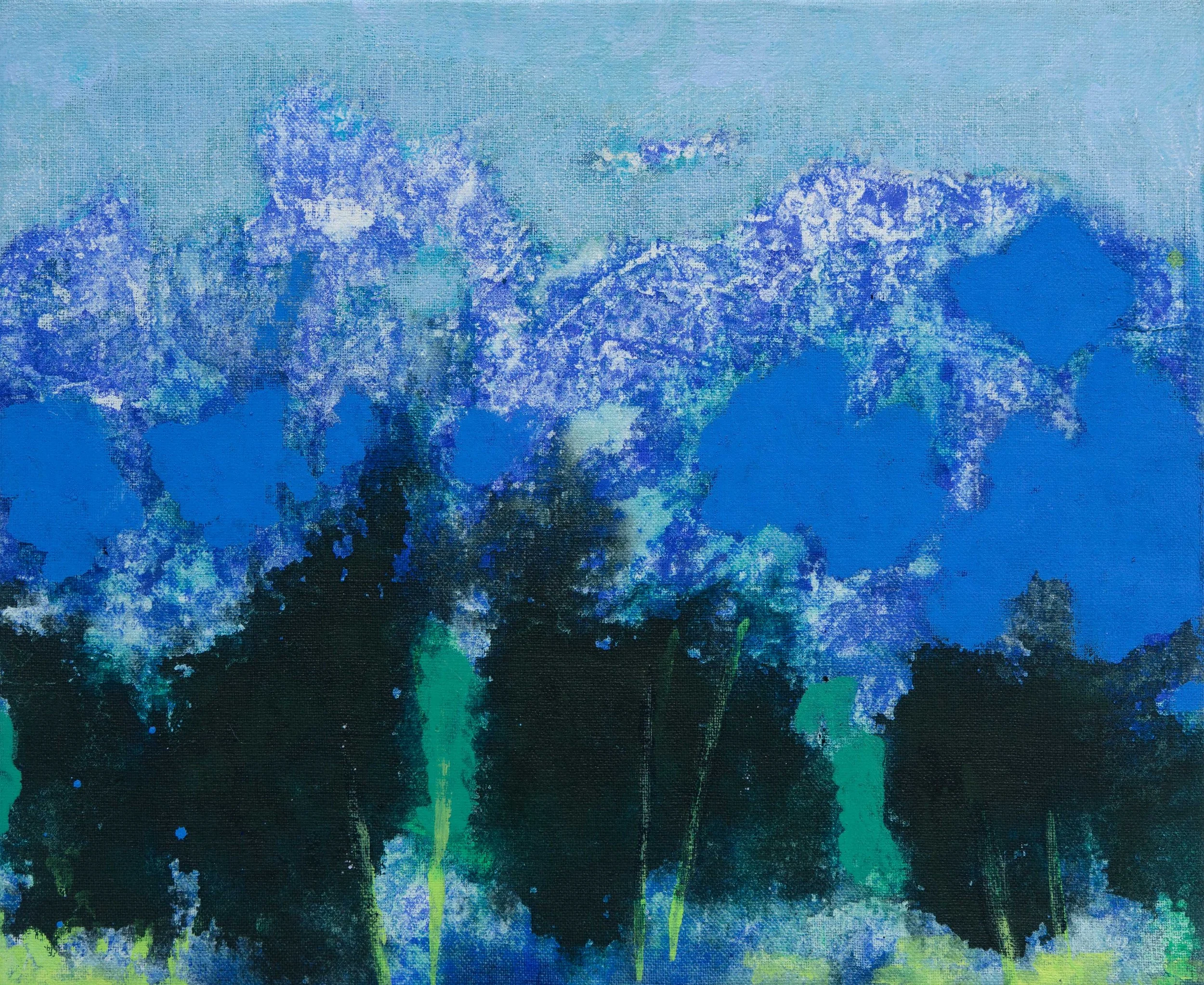  Twin Peaks, 38x46cm. Acrylique et huile sur toile - 15,0 × 18,1 inches. Acrylic and oil on canvas, 2026 