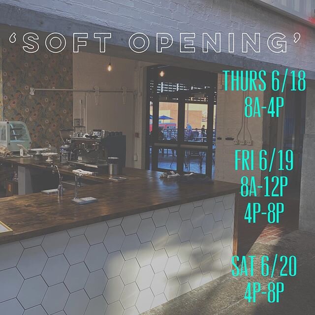 First two days of our &ldquo;SOFT OPENING&rdquo; at @bakerydistrict have gone amazingly well. Y&rsquo;all have kept us super busy &amp; have been so gracious. 😘 This is the schedule, for the next 3 days. There are also food trucks &amp; a beer garde