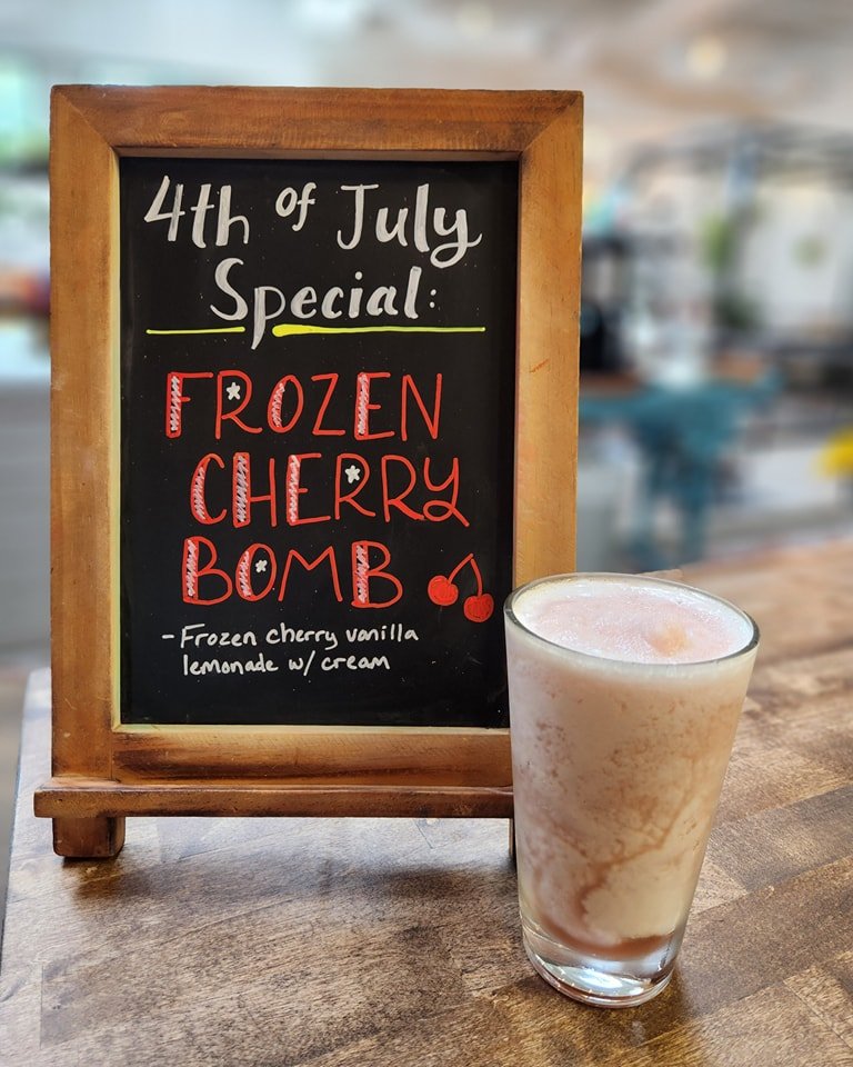 Happy 4th Y'all!  Come and get our Cherry Bomb 4th of July drink special.  TODAY ONLY!