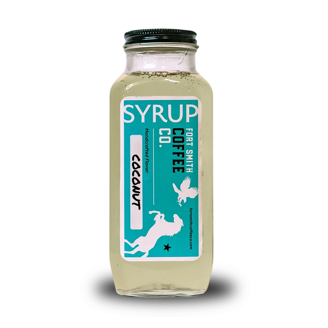 Glass bottle of Coconut syrup