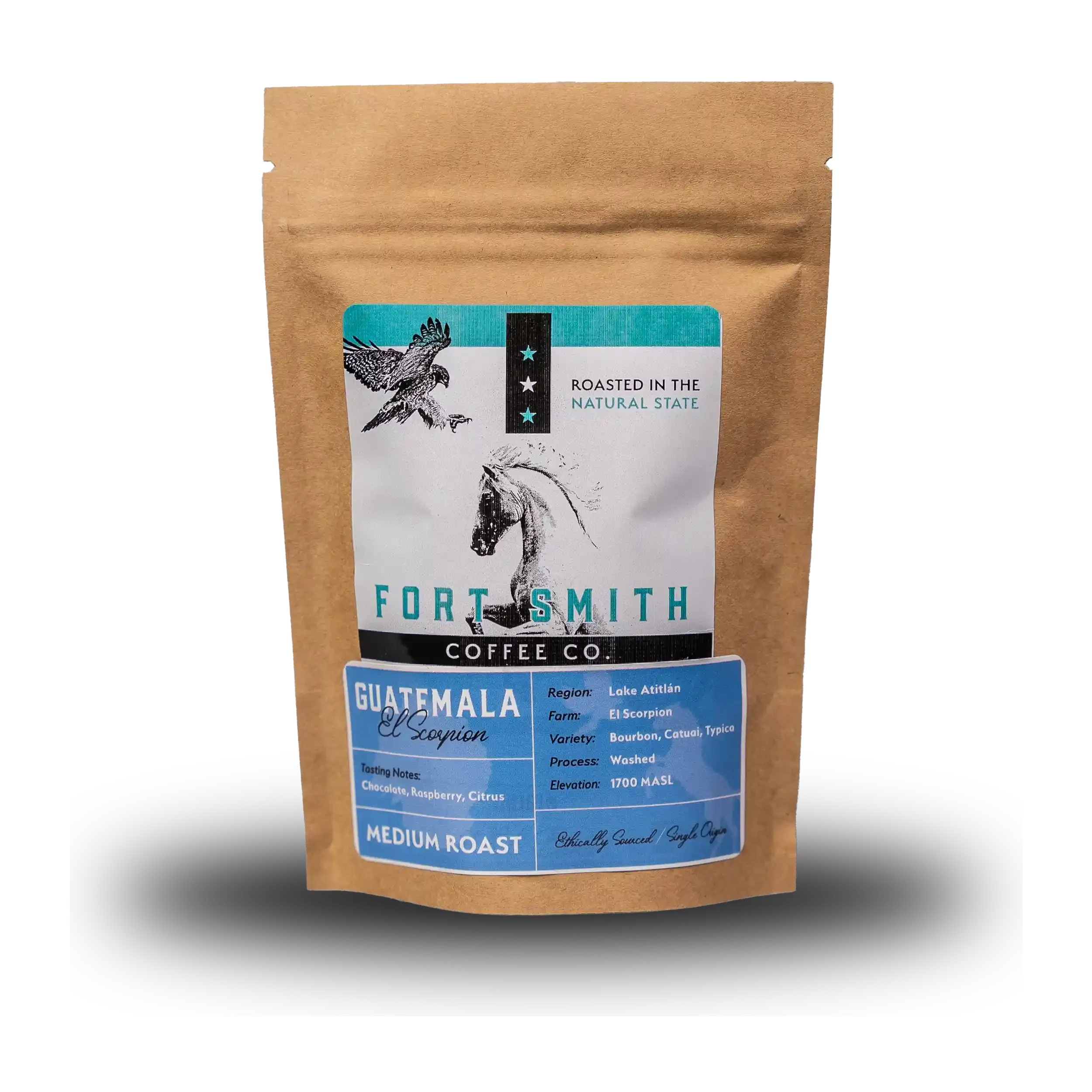 Brown, 4 ounce bag of GUATEMALA - Gran Quetzal Huehuetenango beans