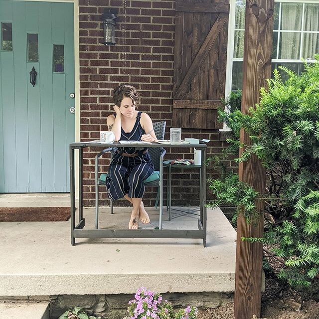 Today is giving me life! I spent the day on @merrillelizabeth porch, drinking coffee, painting, and watching the kids play in the most perfect weather! I've been feeling pretty heavy lately with all that is going on in the world and it's been so hard