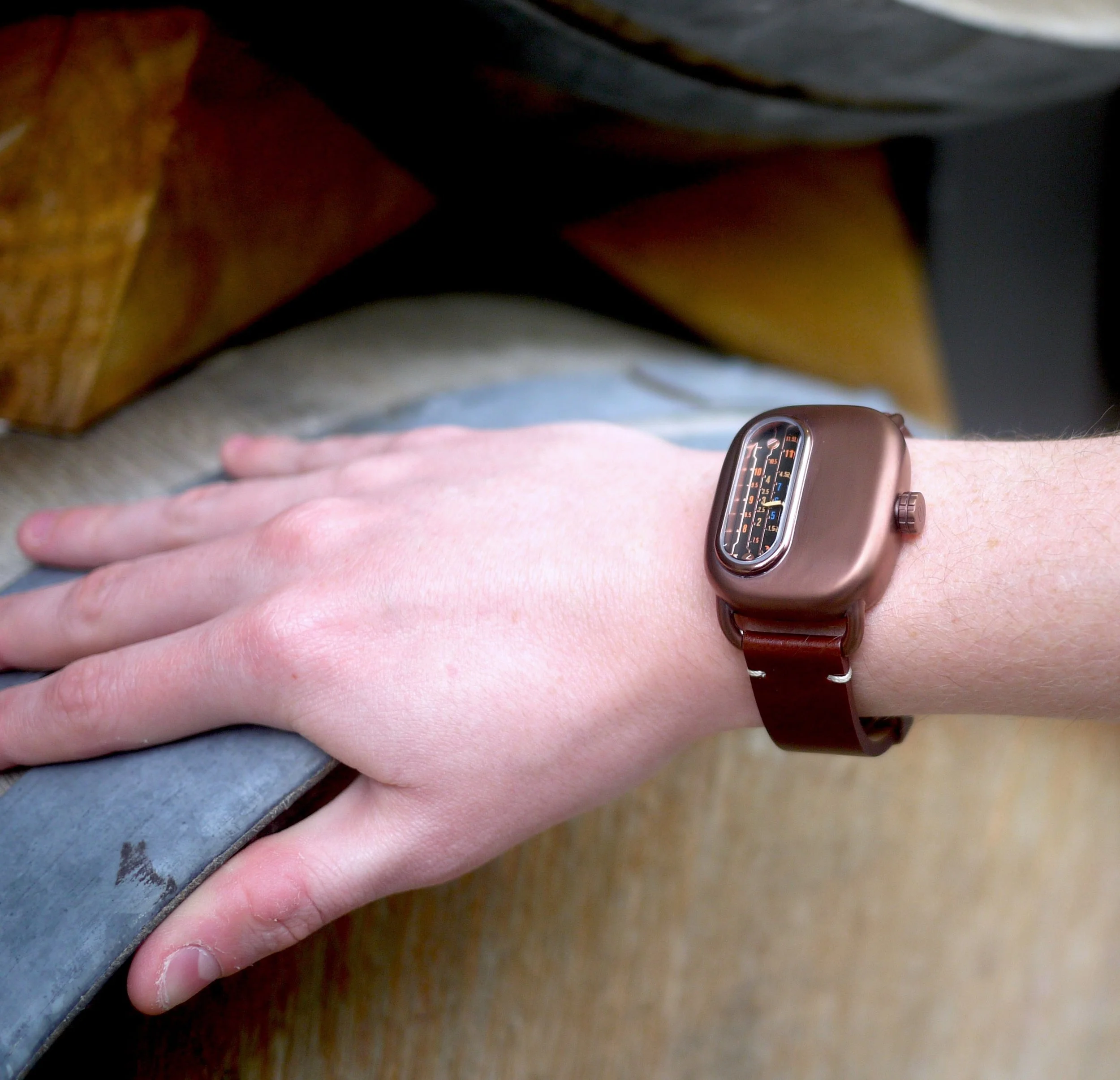 Series 01 Bronze with Brown Leather Strap 02