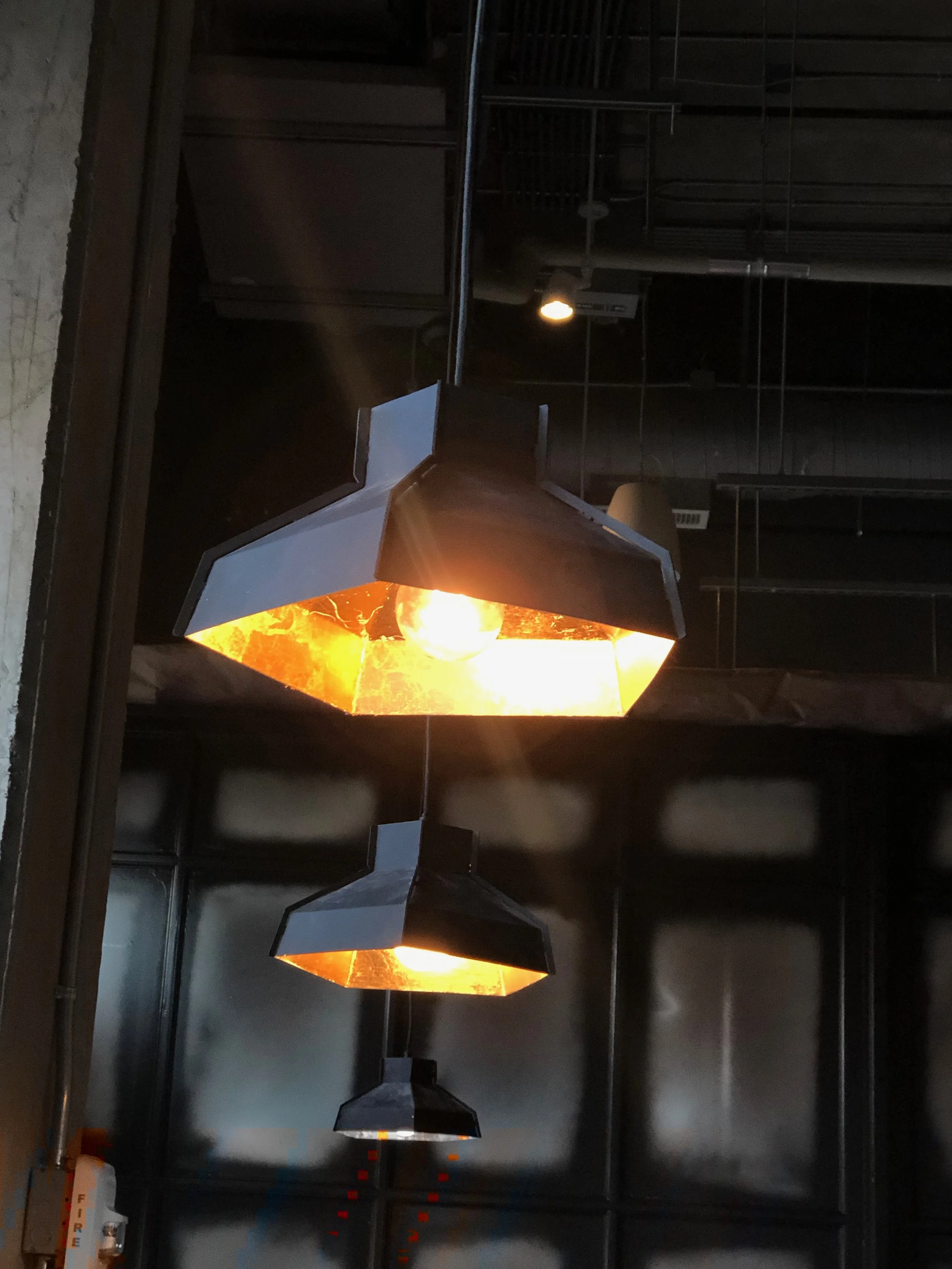 interior gilded pendants