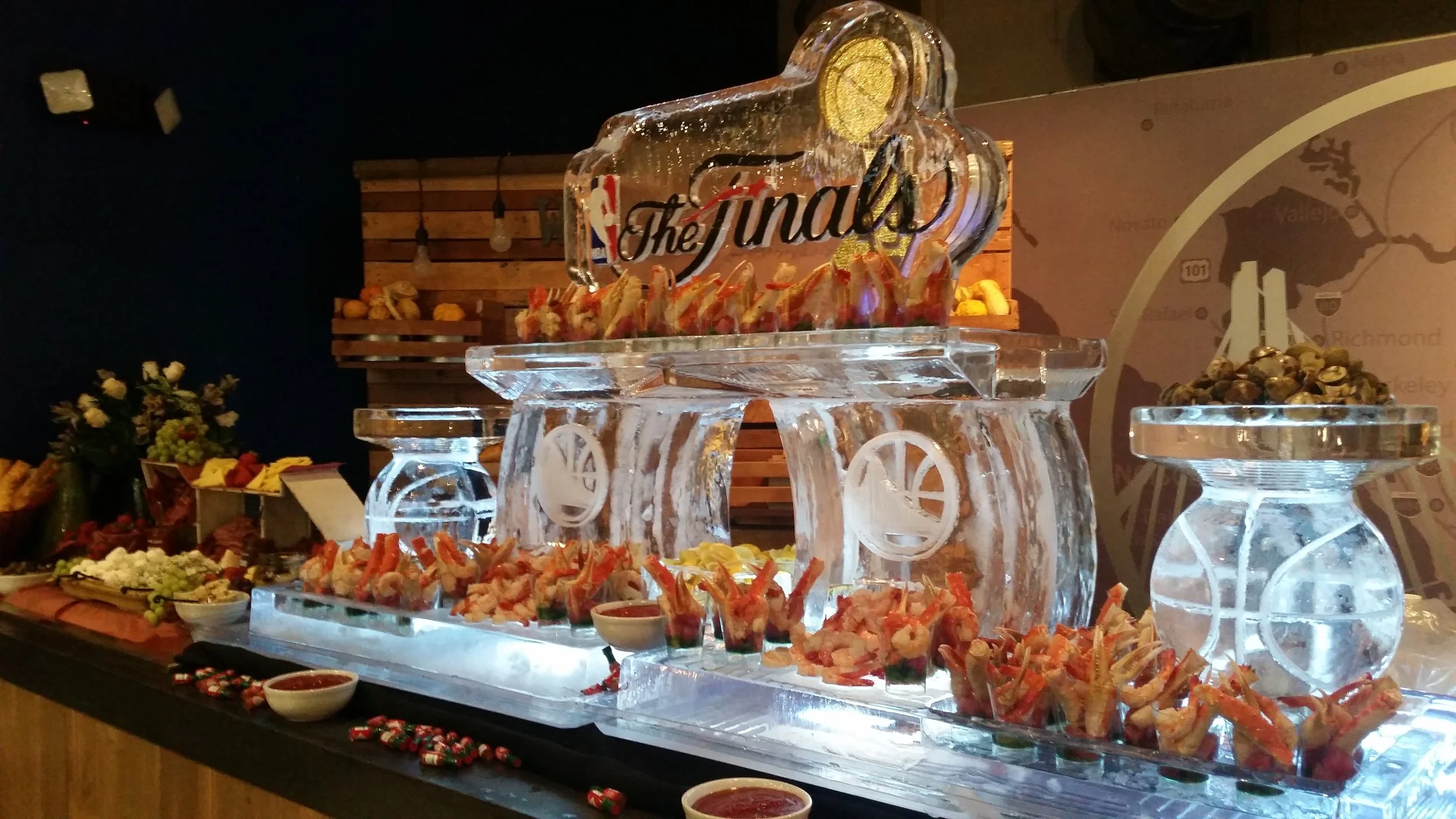 Basketball Themed Shrimp Dispenser and Seafood Trays