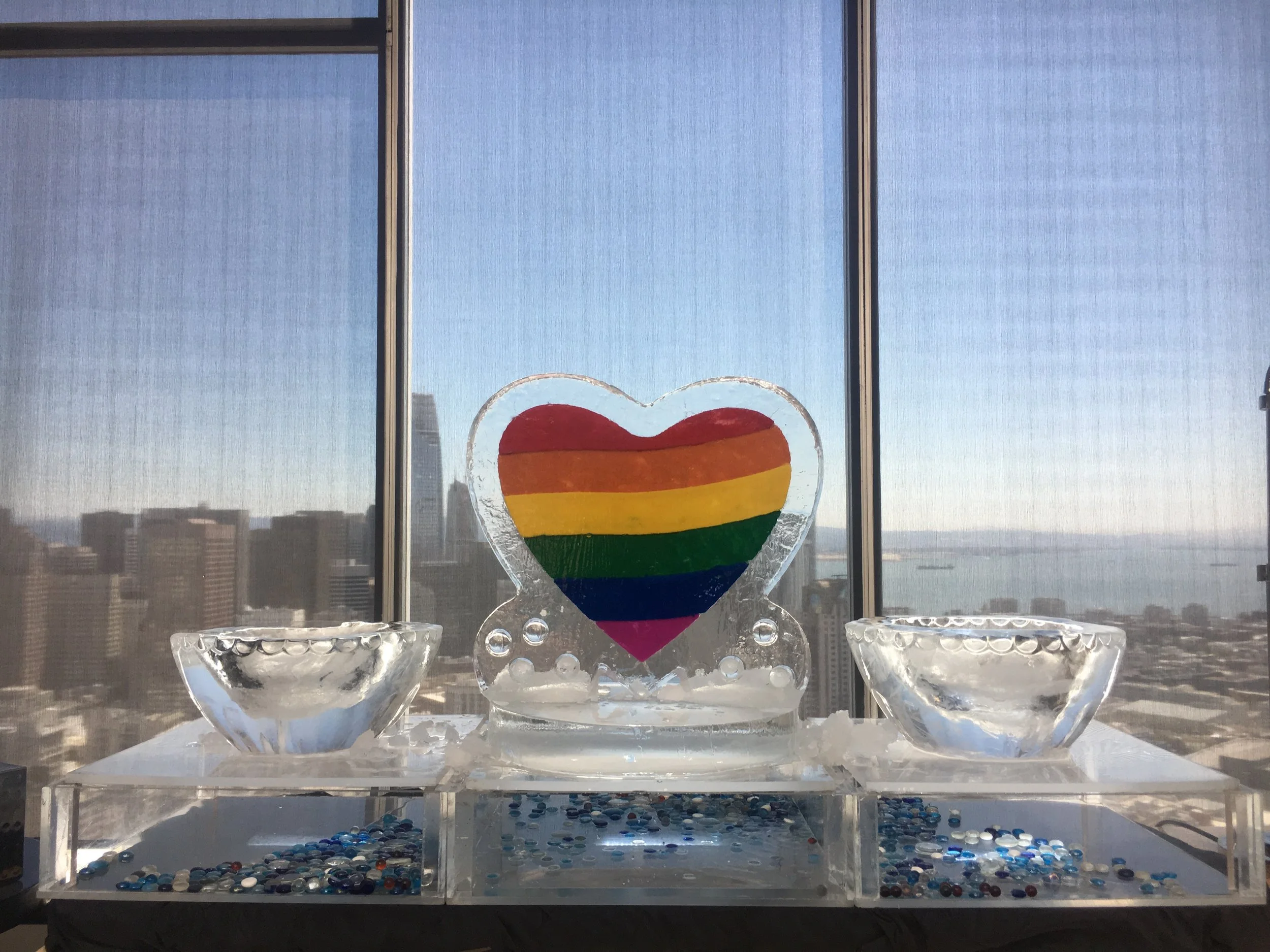 Rainbow Heart and Ice Bowls