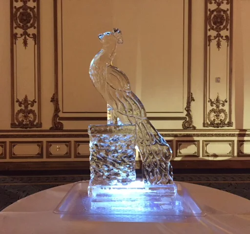 Peacock Ice Sculpture