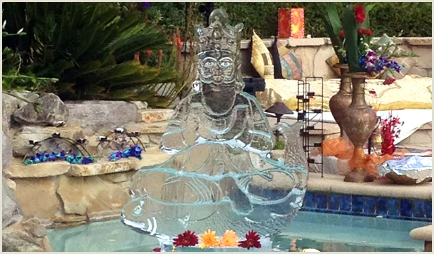 Indian God in pool